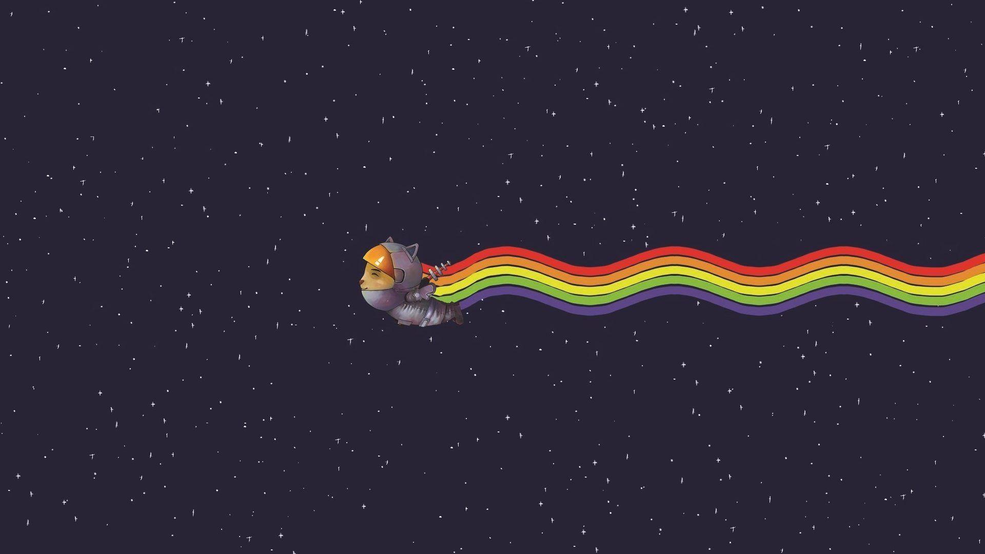 1920x1080 Funny: Teemo Nyan Cat Crossover LOL League Legends Dual Wallpaper