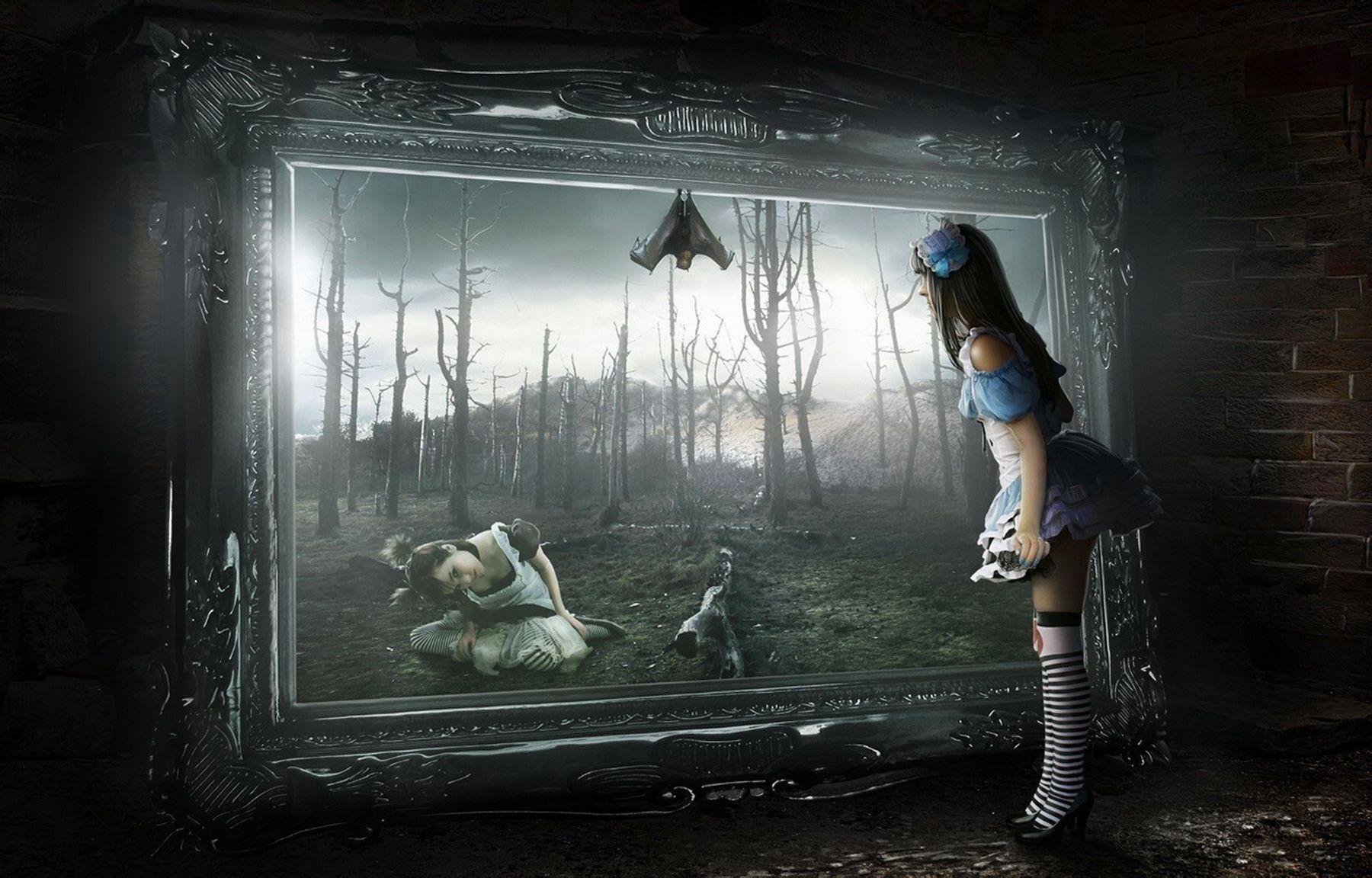 1800x1152 Creepy Girl Painting Fantasy Wallpaper Quality Image And Transparent PNG Free Clipart