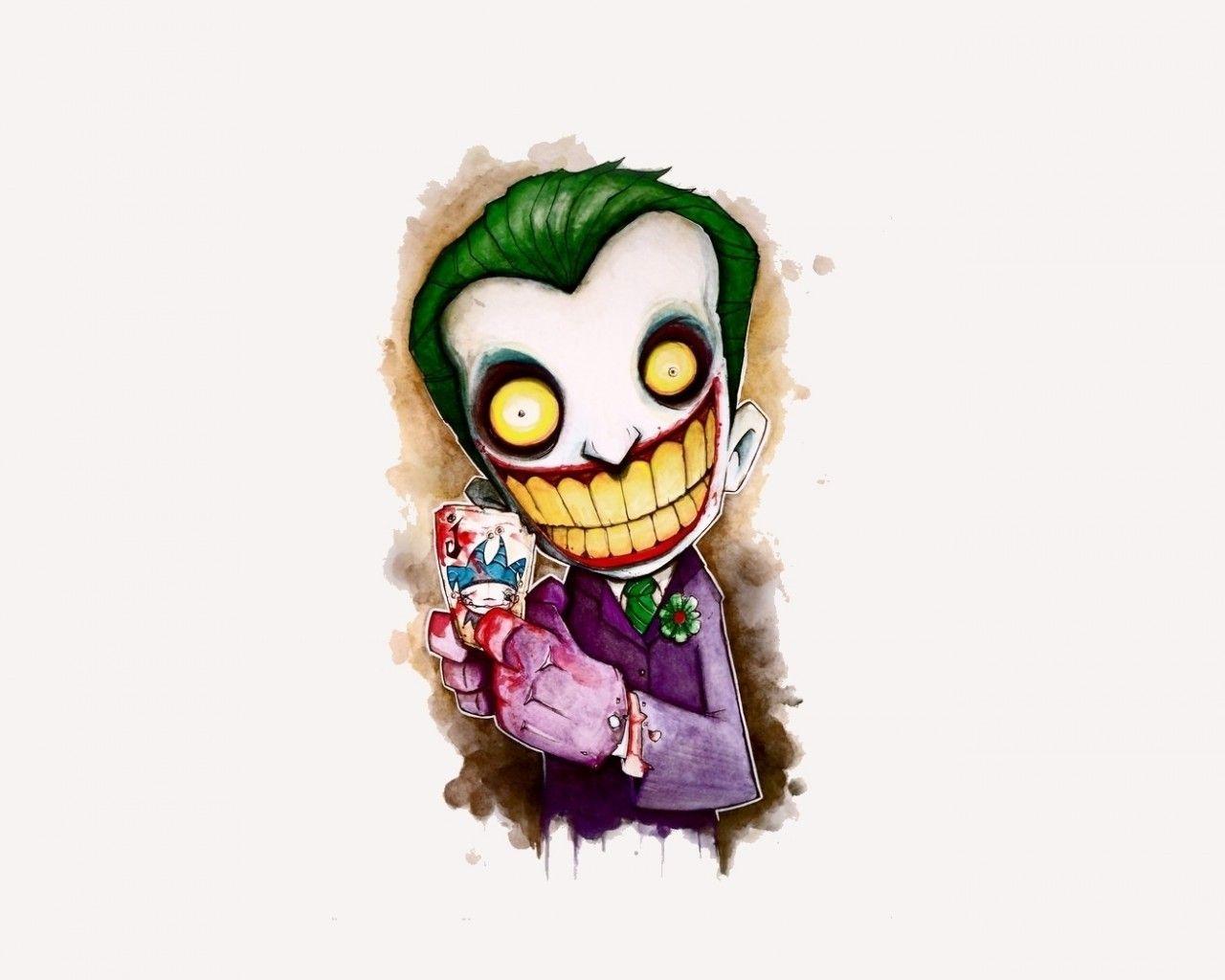 1280x1024 Download 1280x1024 Cartoon Joker, Creepy Wallpaper