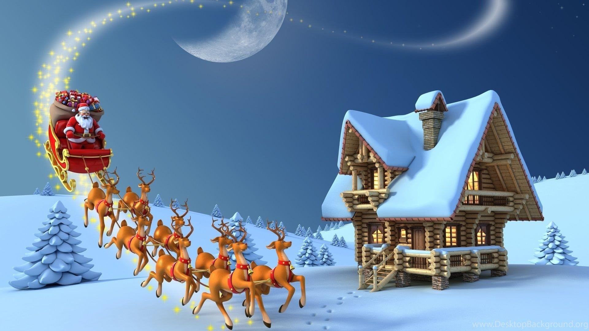 1920x1080 Christmas Santa Claus 4K Ultra HD Wallpaper Desktop Background