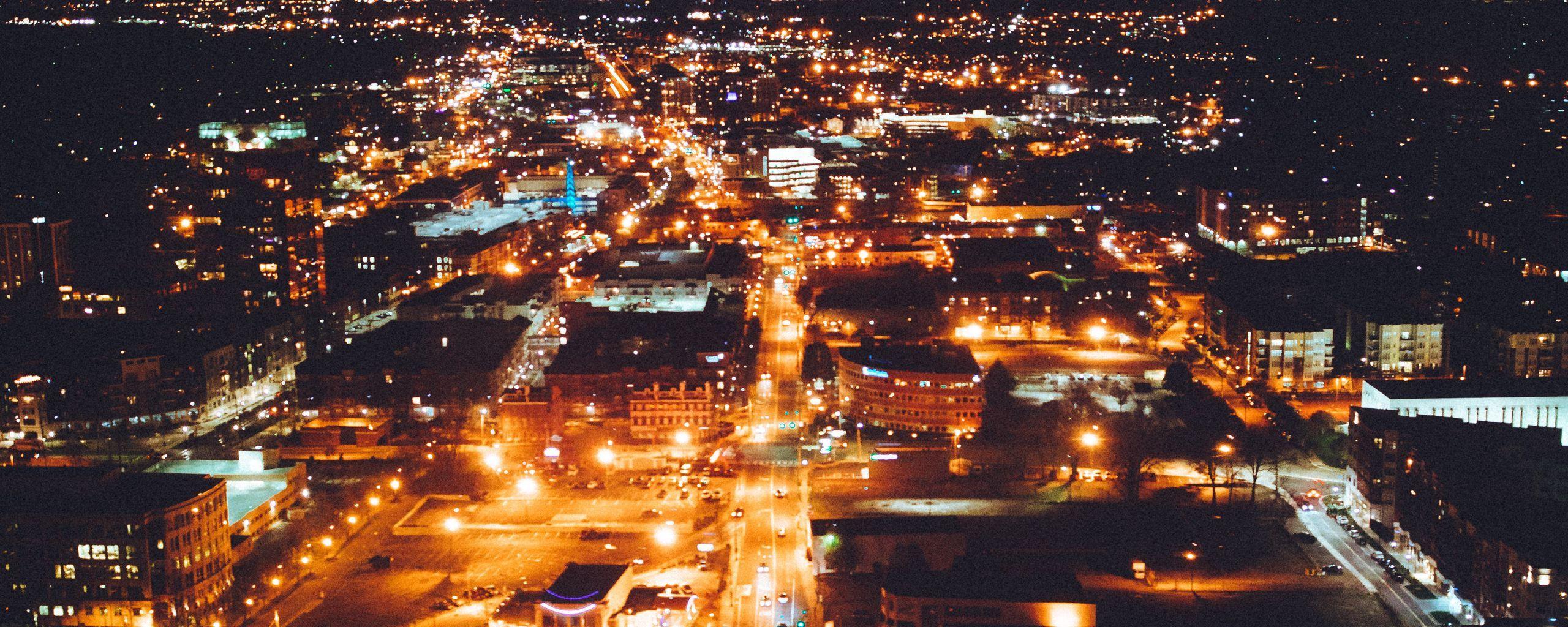2560x1024 Download wallpaper 2560x1024 charlotte, united states, night city ultrawide monitor HD background