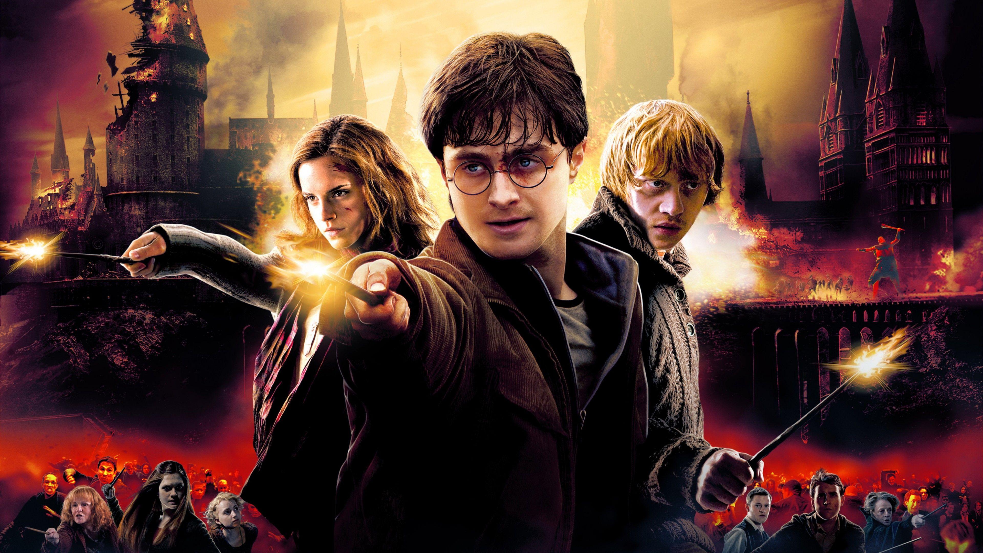 3840x2160 Wallpaper Harry Potter and the Deathly Hallows, Daniel Radcliffe, Emma Watson, Movies,. Wallpaper for iPhone, Android, Mobile and Desktop