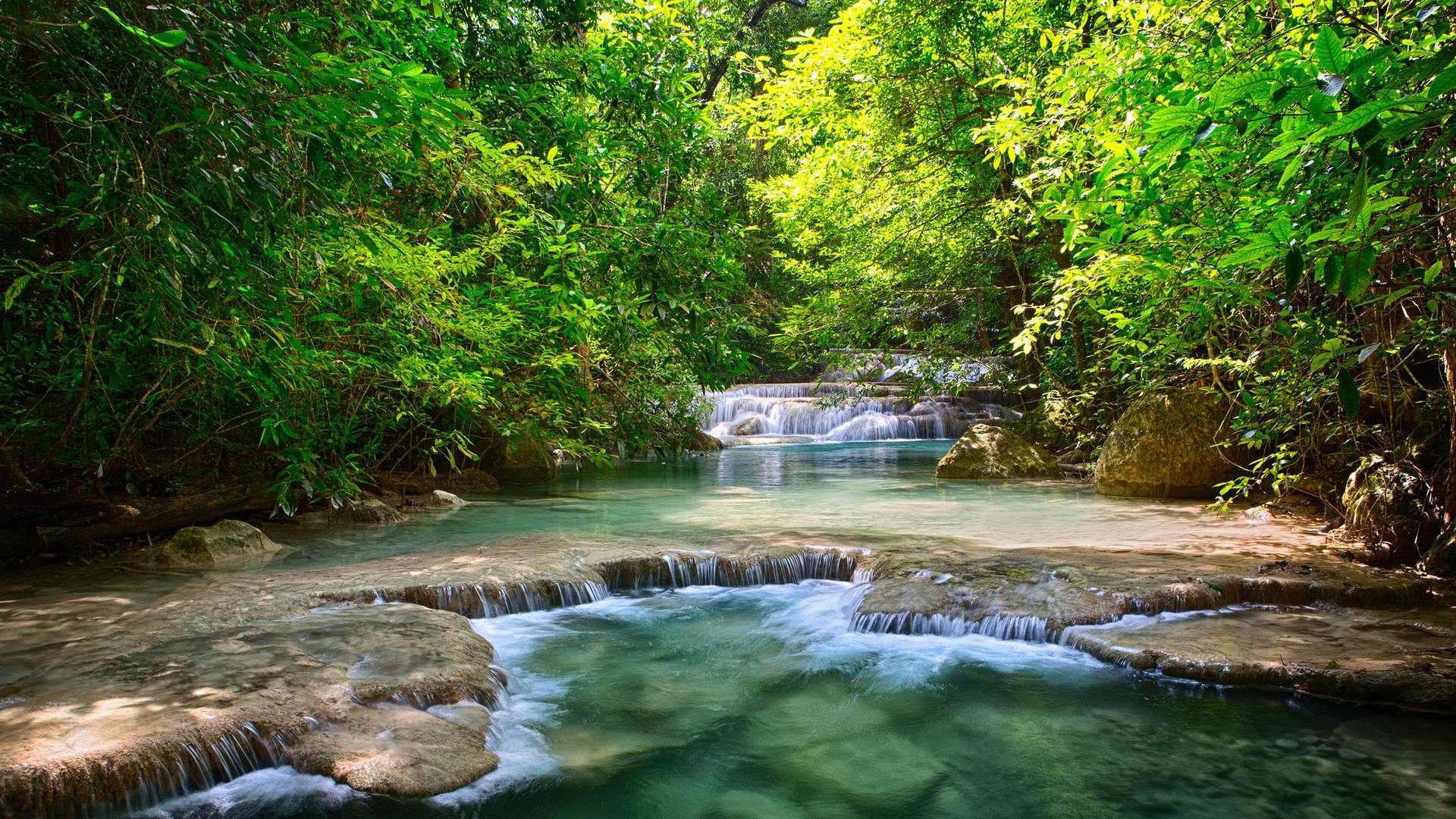 1920x1080 Beautiful Forest Stream wallpaperx1080