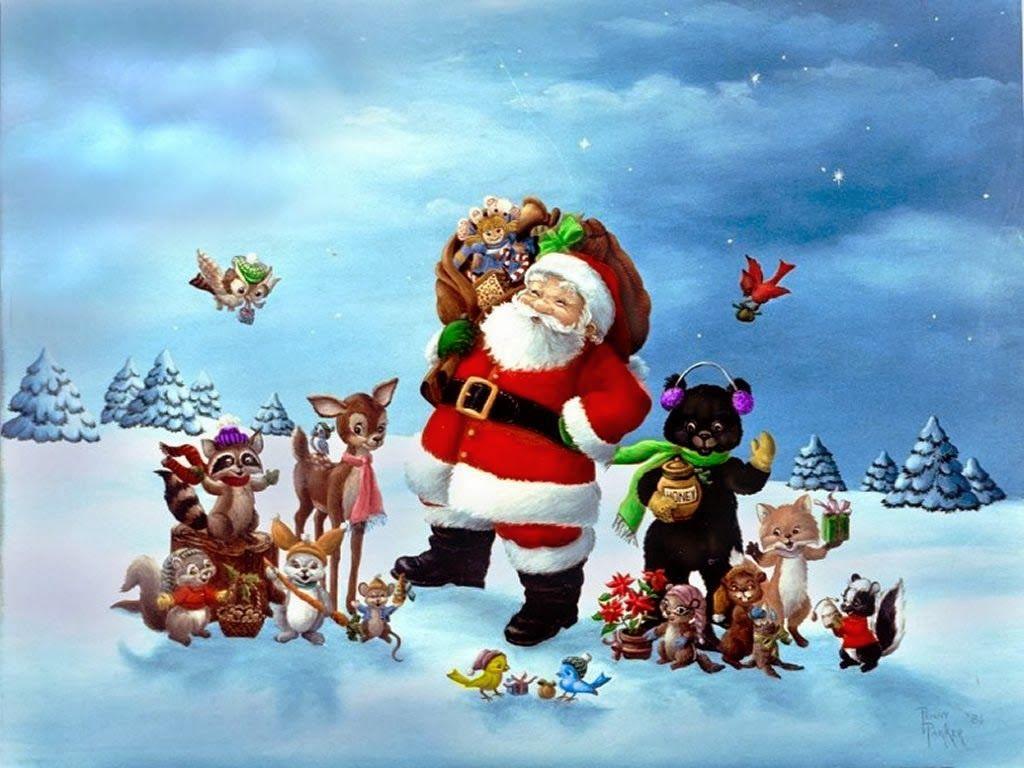 1024x768 Santa Claus HD Wallpaper