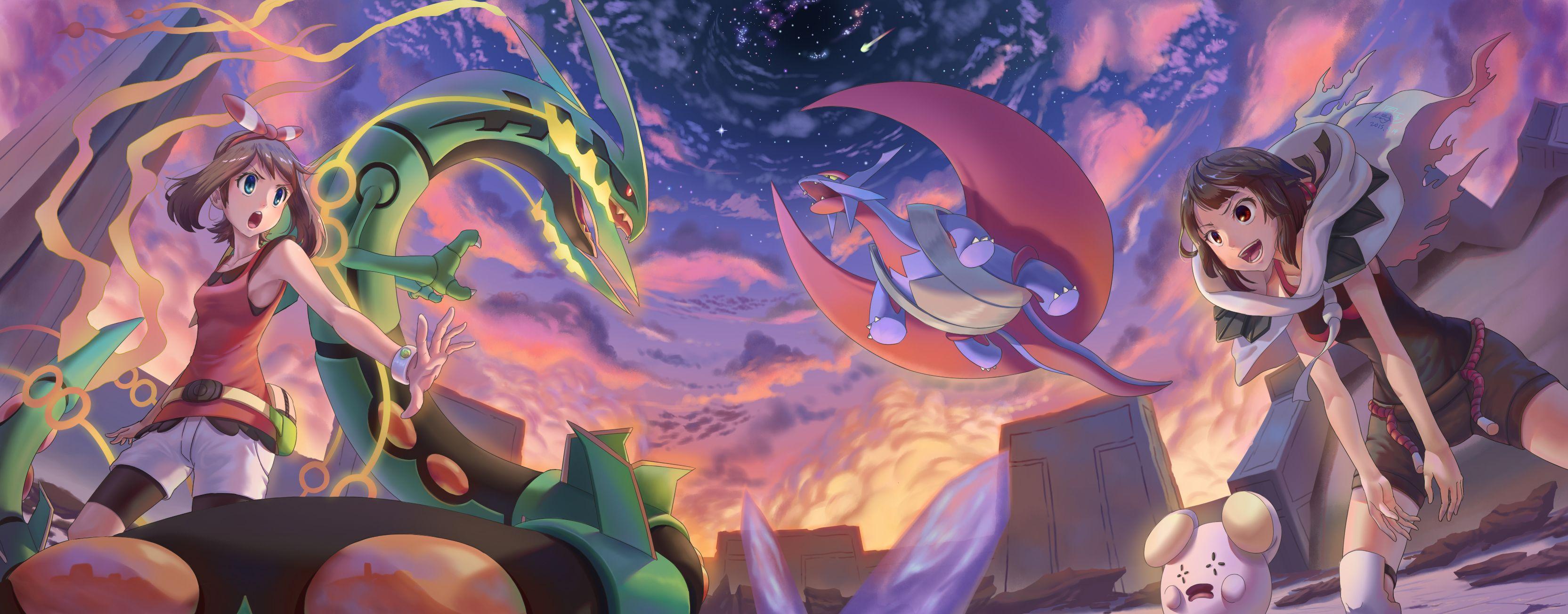 3329x1304 Pokemon Ruby Wallpaper