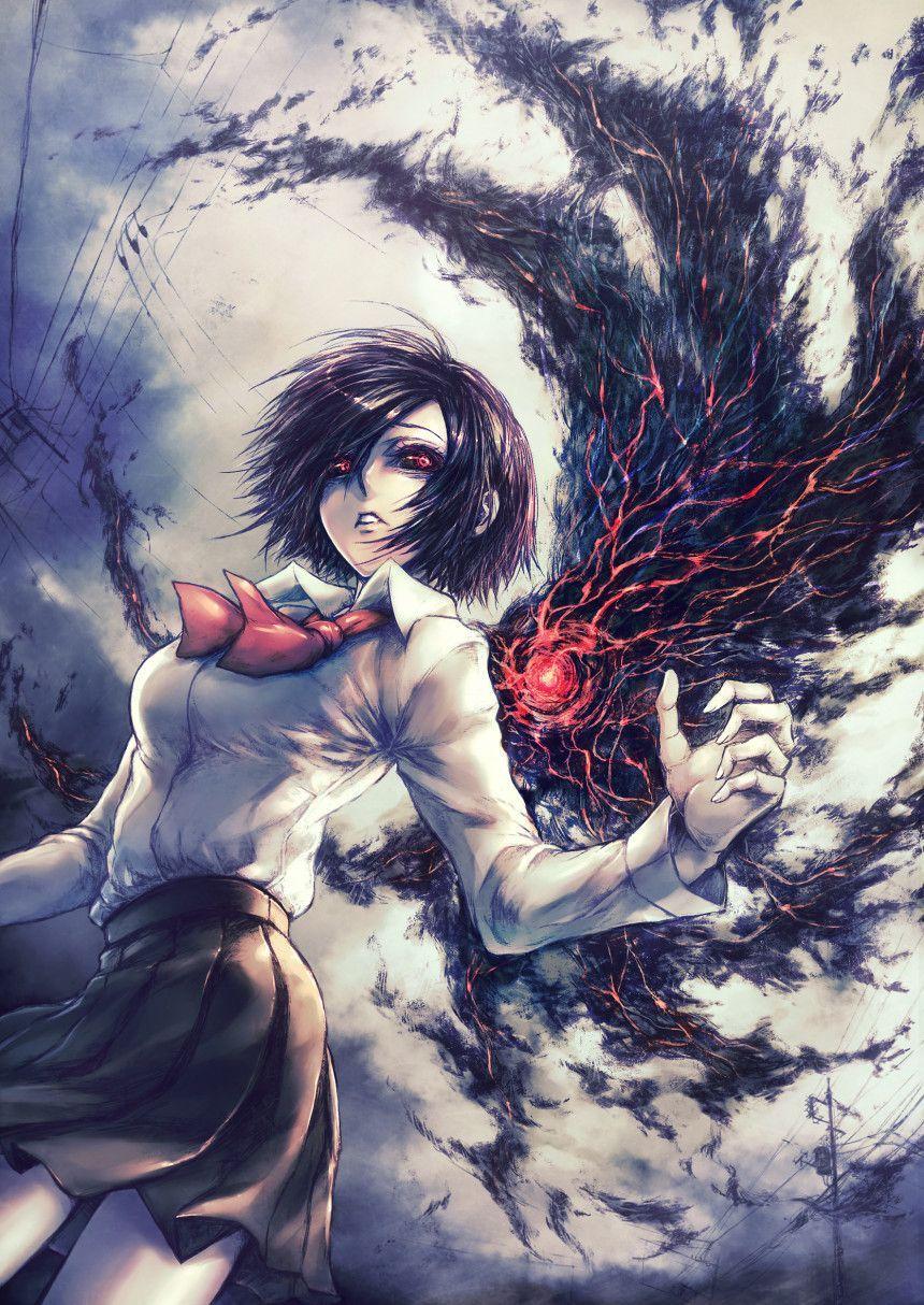 860x1214 Touka Kirishima Artwork Tokyo Ghoul Manga Wings Anime Anime Girls