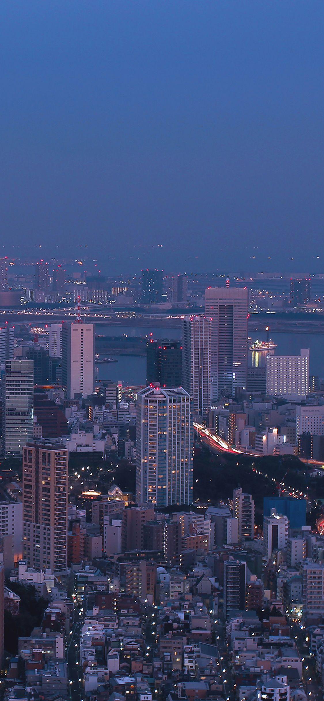 1125x2436 iPhoneXpapers tokyo nature night photo
