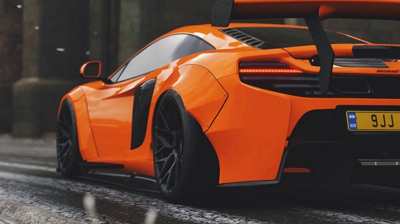 1366x768 Download wallpaper 1366x768 mclaren 650s, mclaren, sports car, orange, racing tablet, laptop HD background