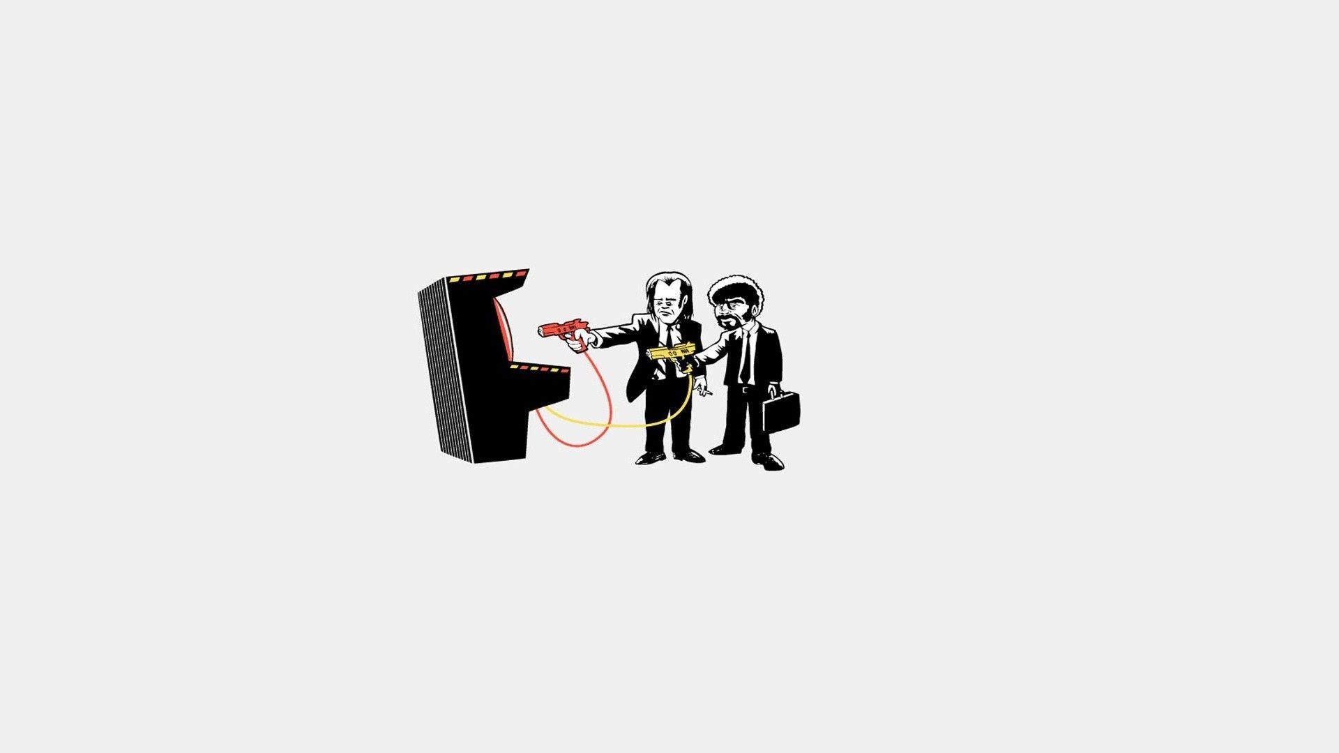1920x1080 minimalistic, Pulp Fiction, arcade, artwork wallpaper