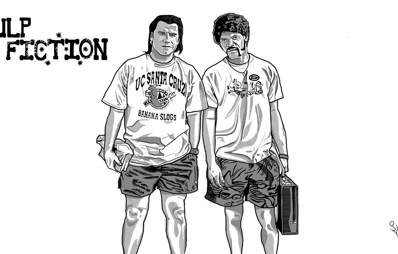 1332x850 Wallpaper the film, Pulp fiction, Pulp Fiction, John Travolta, Samuel L. Jackson image for desktop, section фильмы