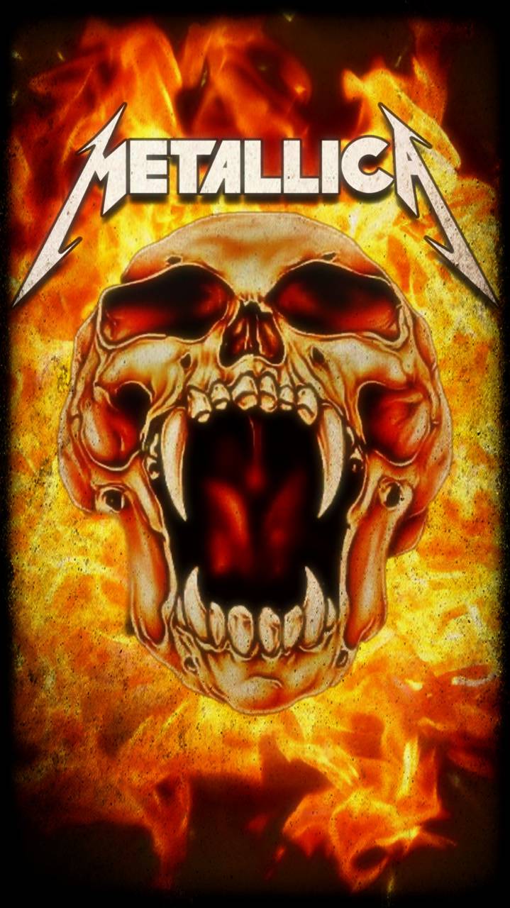 719x1280 Metallica Fire Skull wallpaper