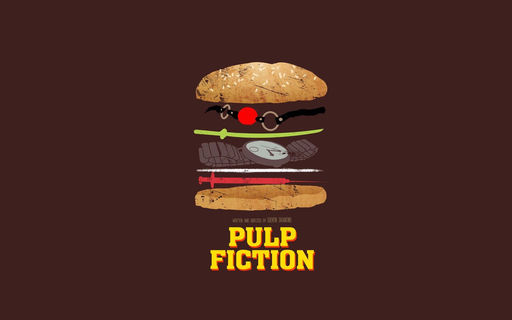 1680x1050 The Paper Wall. Pulp fiction, Movie posters minimalist, Movie posters