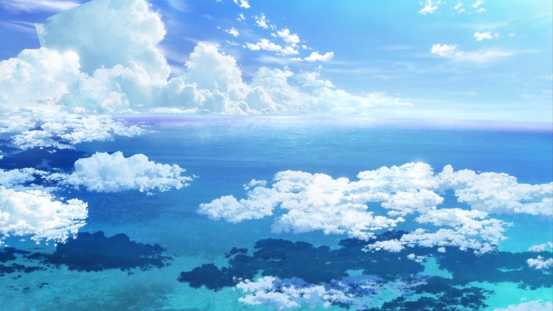1920x1080 Anime Clouds Wallpaper