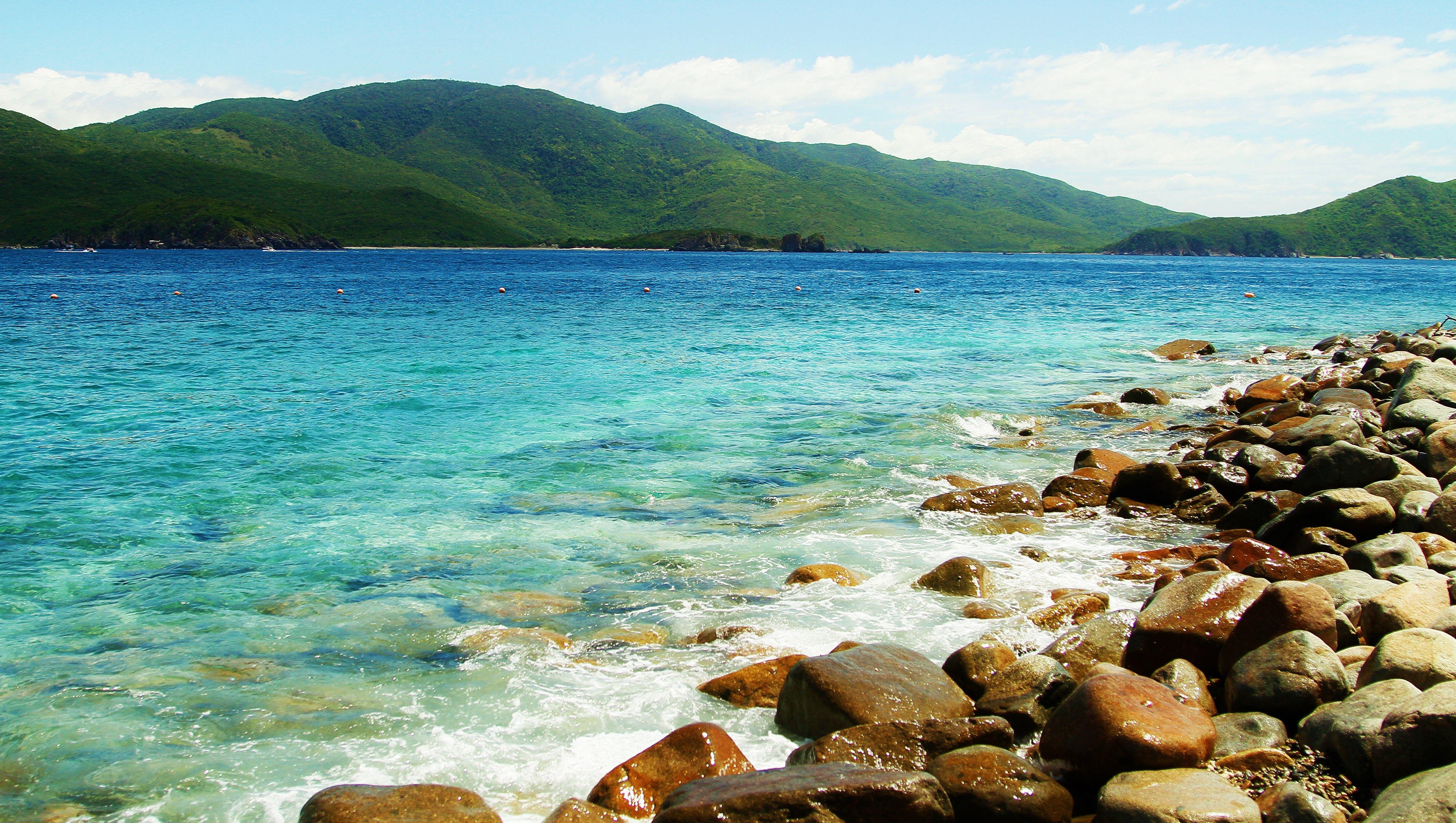 5184x2929 Ocean, Mountain, Beach, Sea, Rock wallpaper. Mocah.org HD Desktop Wallpaper