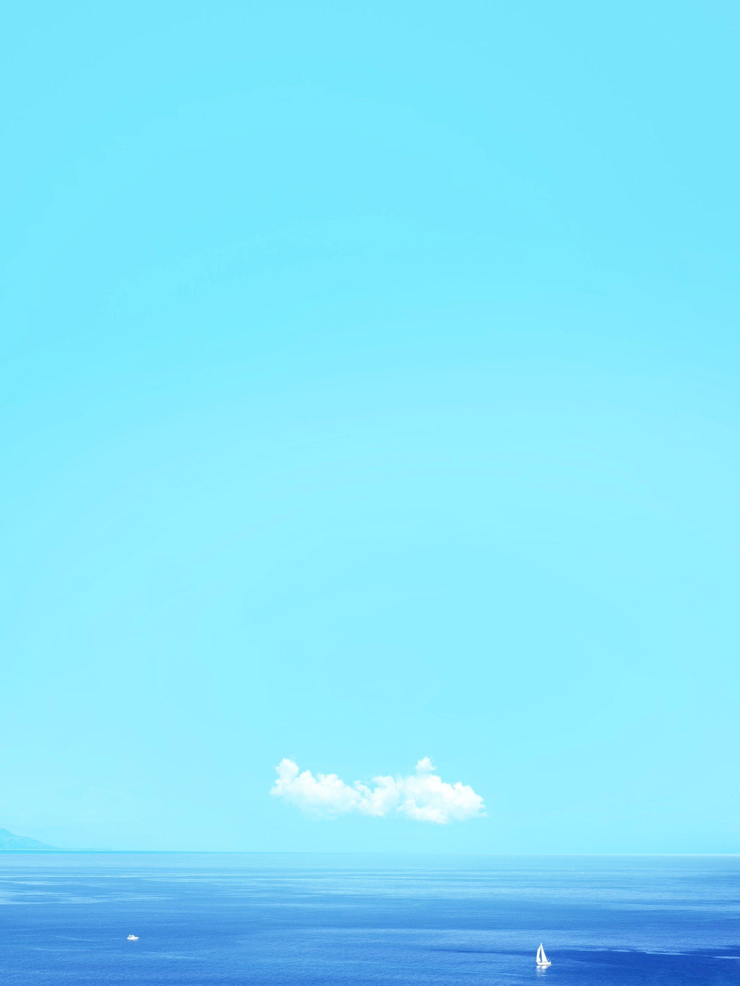 2500x3332 Download wallpaper 2500x3332 sea, horizon, minimalism, sail, sky, water HD background