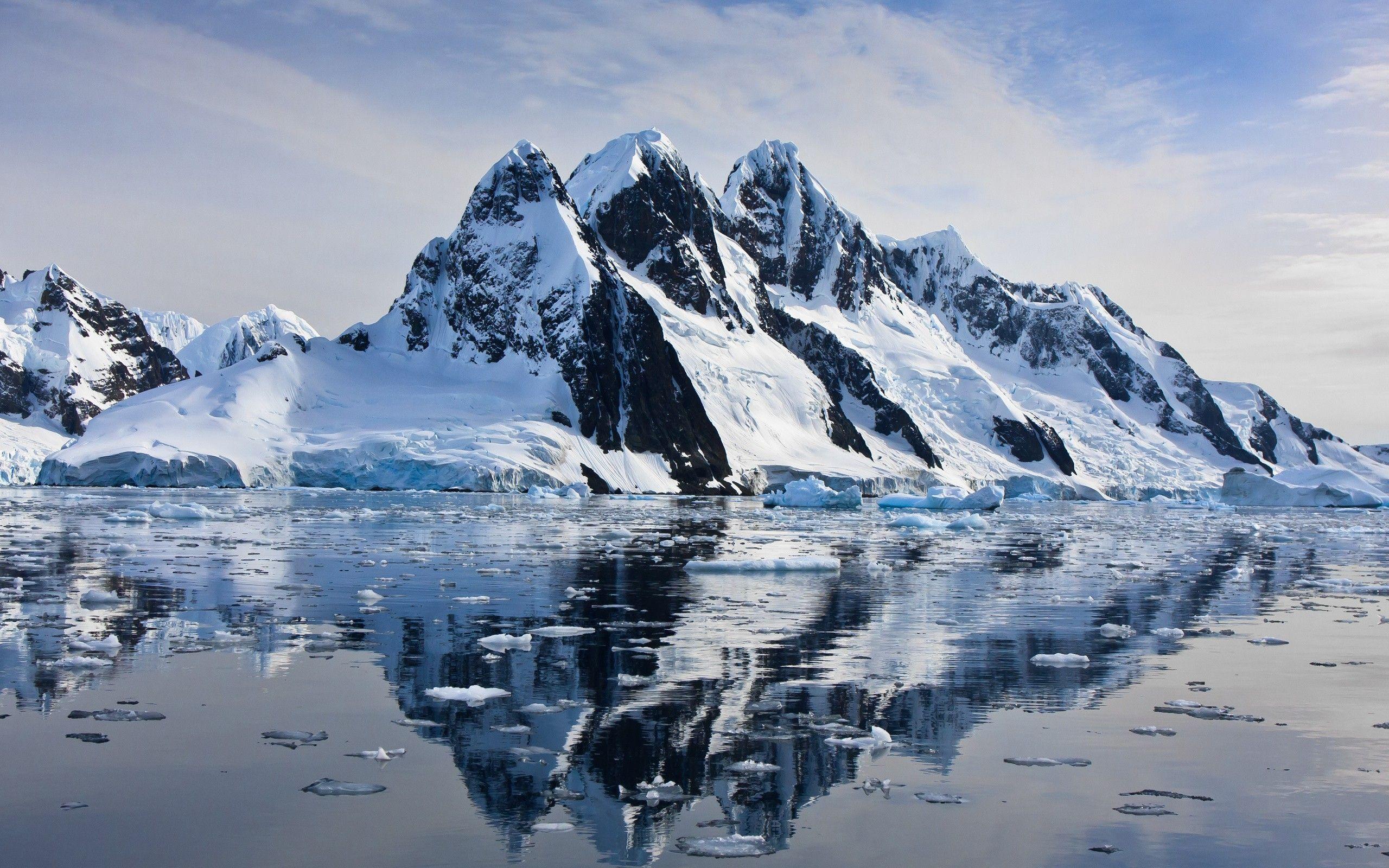 2560x1600 water, ice, mountains, ocean, nature, skyscapes wallpaper