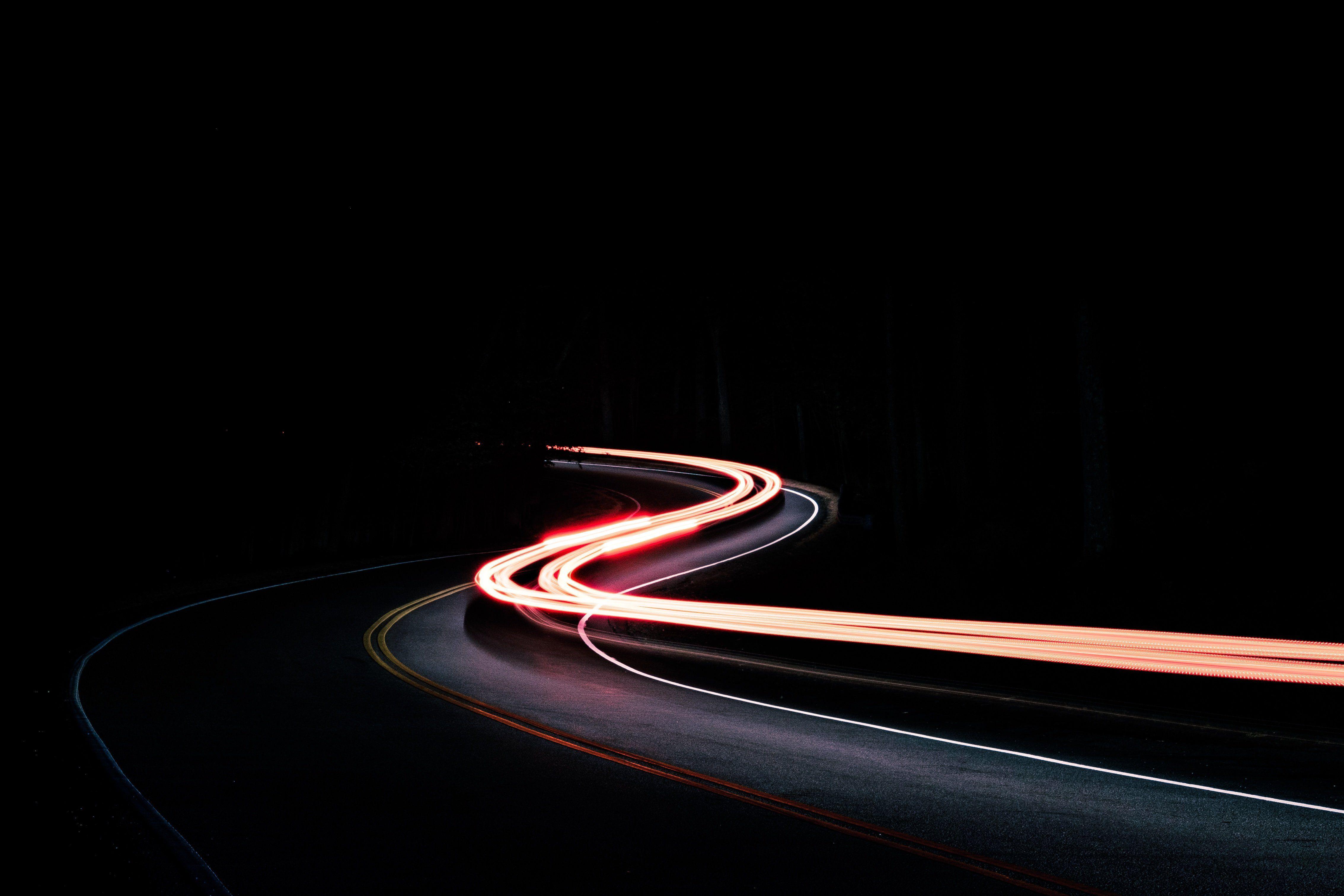 4534x3023 road light trails dark photography lightpaint wallpaper. Mocah.org HD Desktop Wallpaper