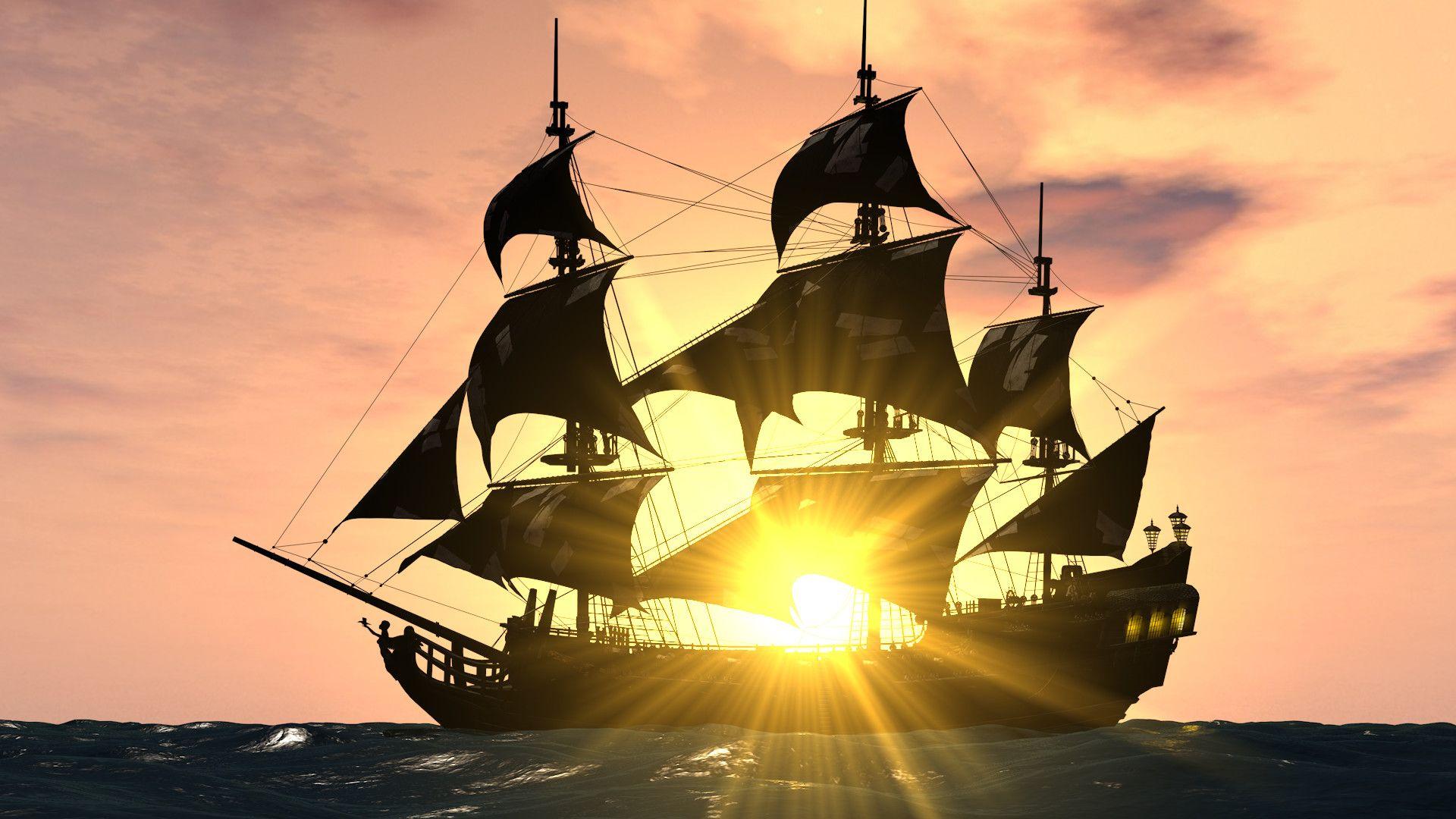 1920x1080 Black Pearl Ship Wallpaper
