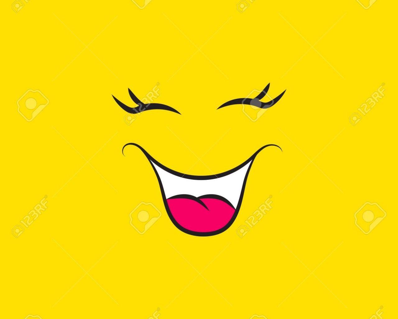 1280x1024 Free download Funny Smiley Face Icon On Yellow Background Laughing Emoji Mood [1300x1300] for your Desktop, Mobile & Tablet. Explore Smileyface Background. Smileyface Background