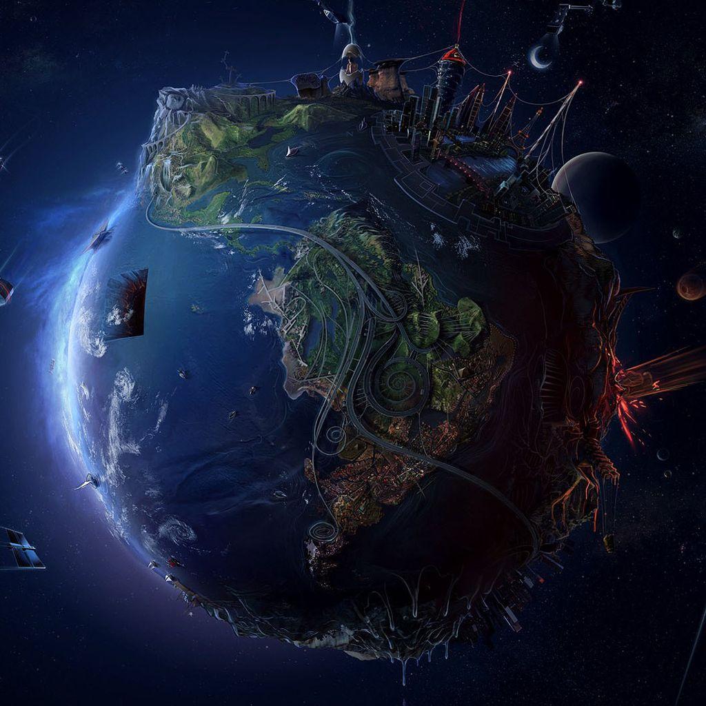 1024x1024 Best earth iPad Wallpaper HD