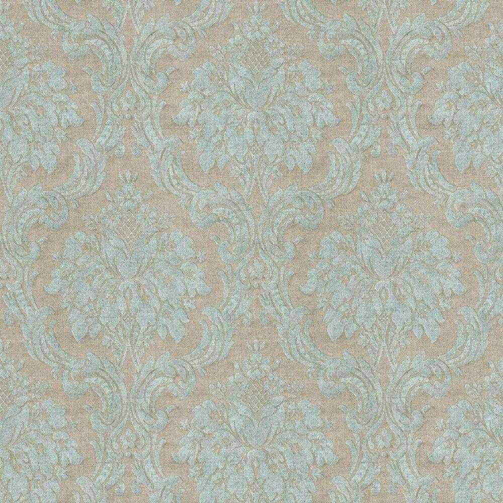 1000x1000 AS Creation Floral Damask Baroque Wallpaper Non Woven Duck Egg Beige 36716 4