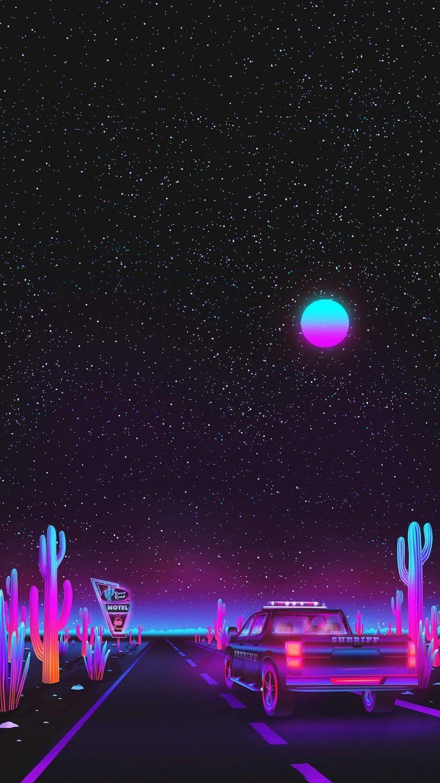 900x1600 Vaporwave night sky #wallpaper #iphone #android #background #followme. Vaporwave wallpaper, Trippy wallpaper, Neon wallpaper