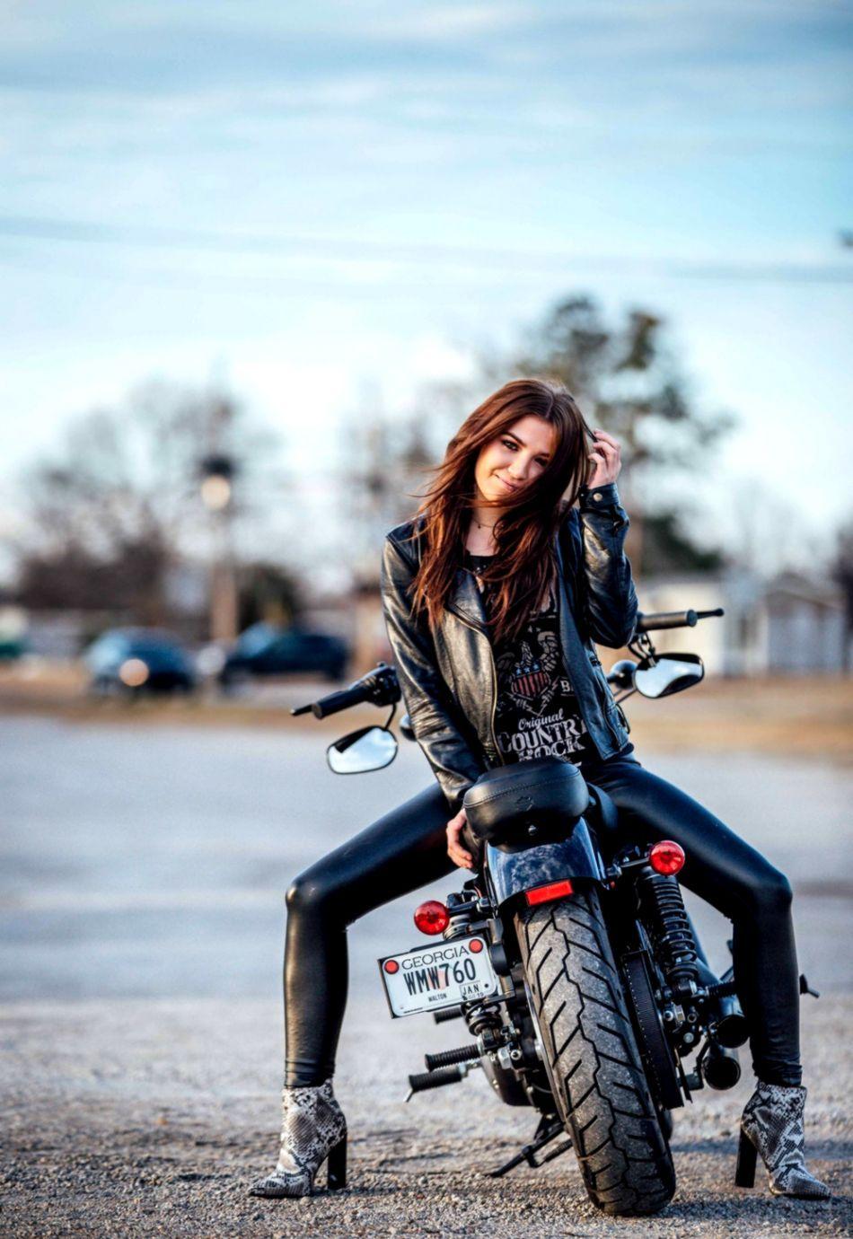 950x1380 Bike Girl Wallpaper