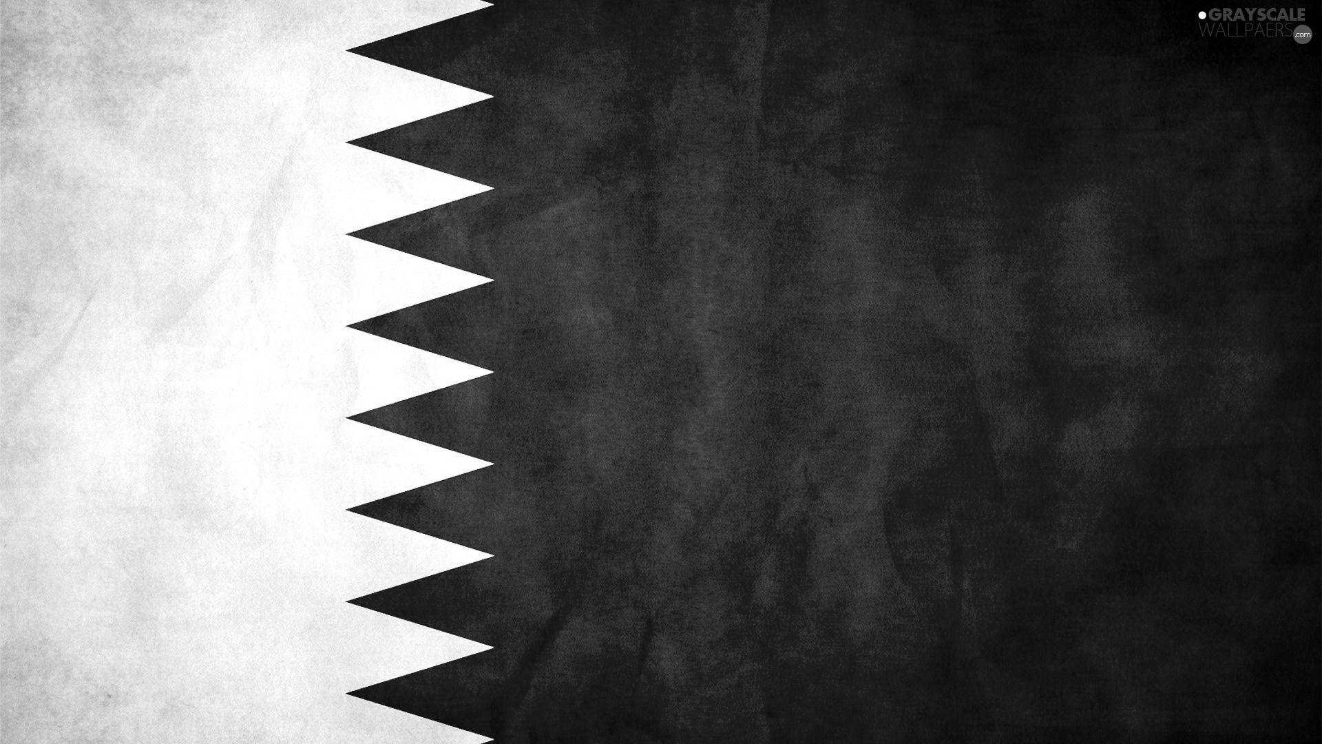 1920x1080 Grayscale flag, Qatar
