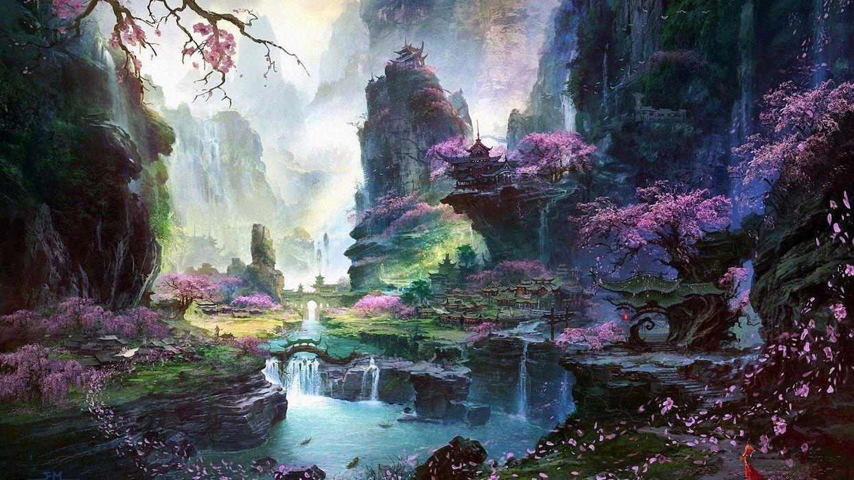 Cherry Blossom Art Wallpapers Top Free Cherry Blossom Art Backgrounds Wallpaperaccess