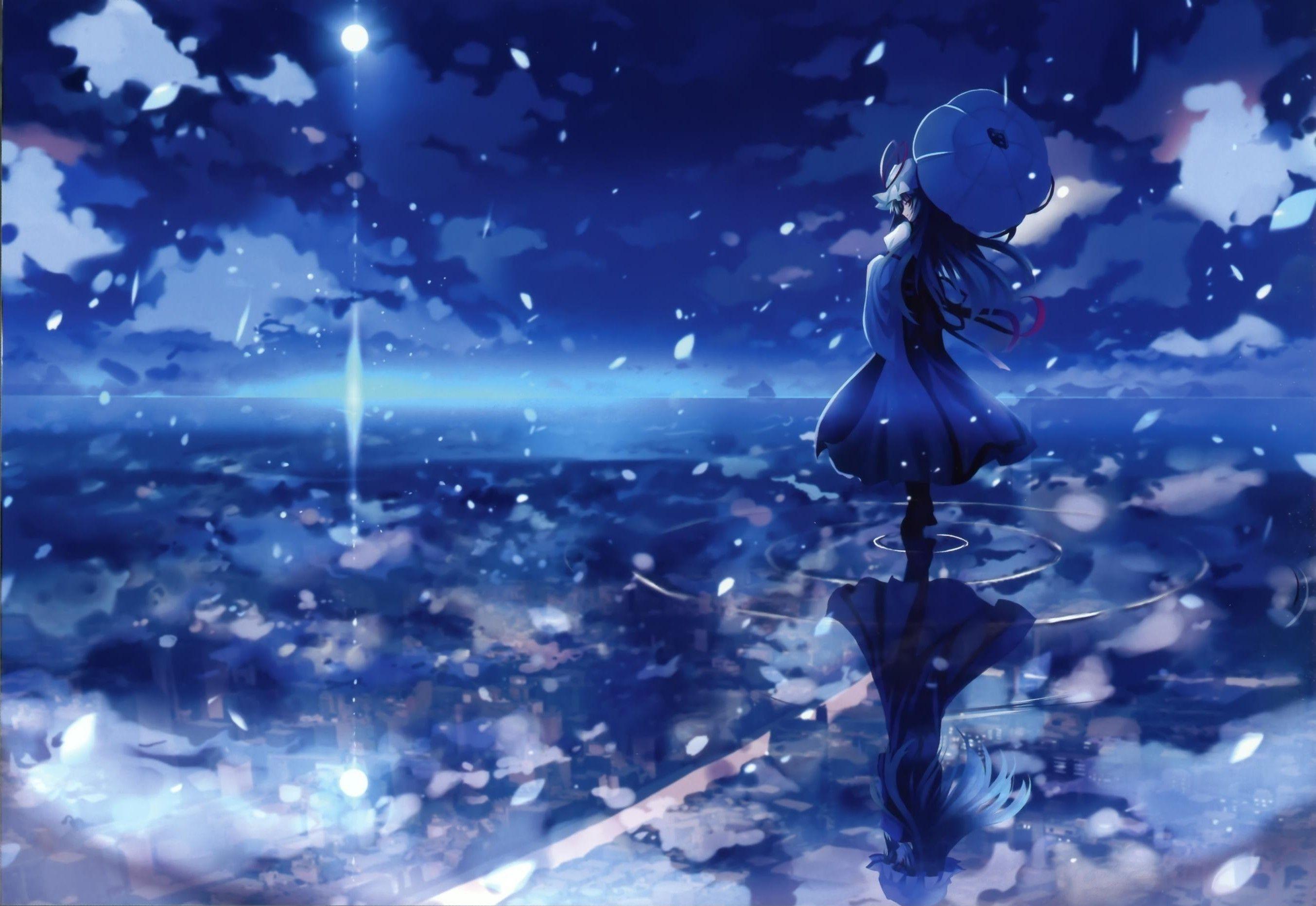 Blue Anime Girl Wallpapers Top Free Blue Anime Girl Backgrounds