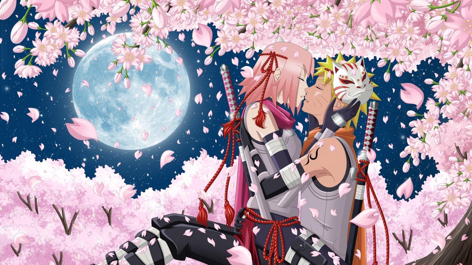 1920x1080 Anime Cherry Blossom Wallpaper