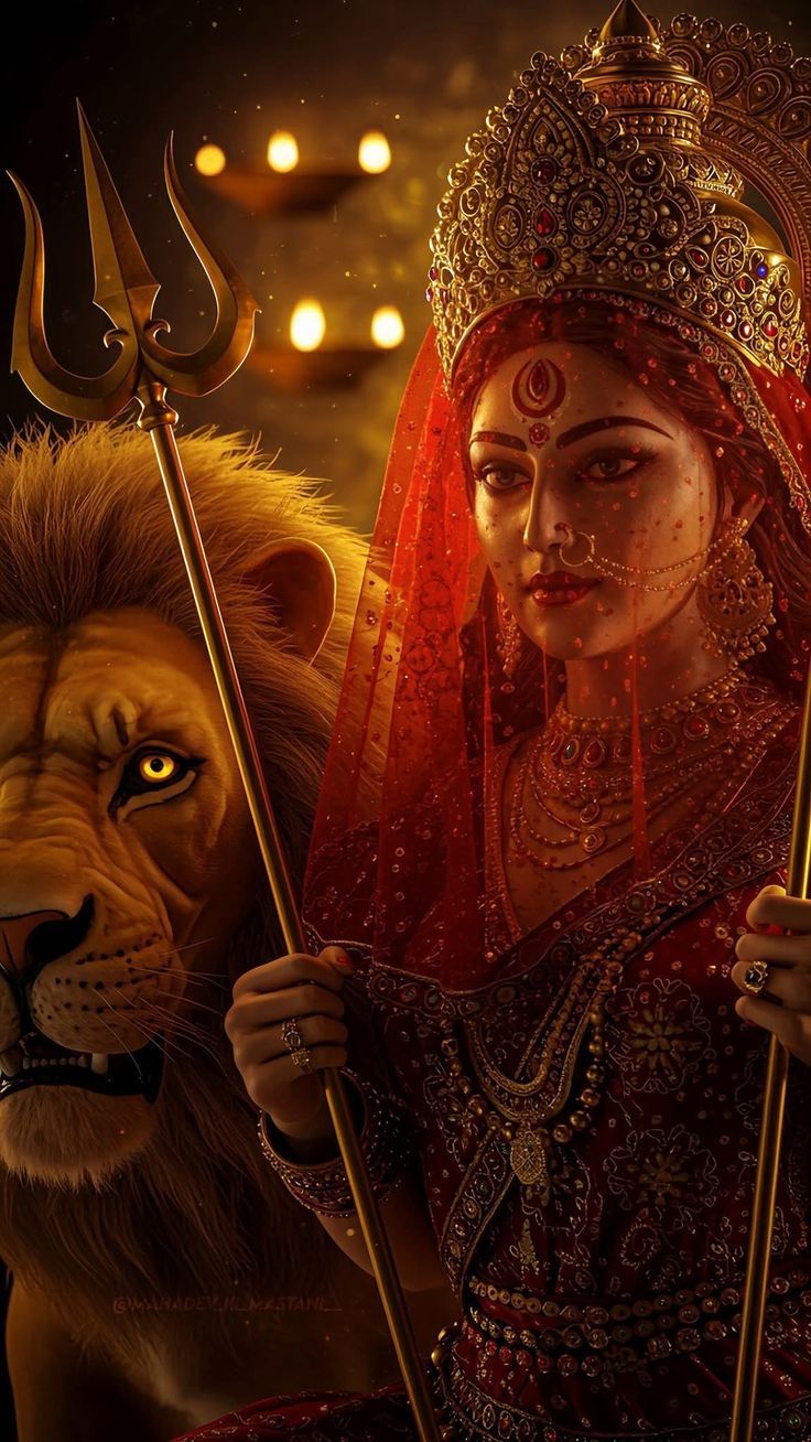 736x1308 Shiva durga image HD wallpaper. Durga mata with lions pic, Shiva and durga with lions