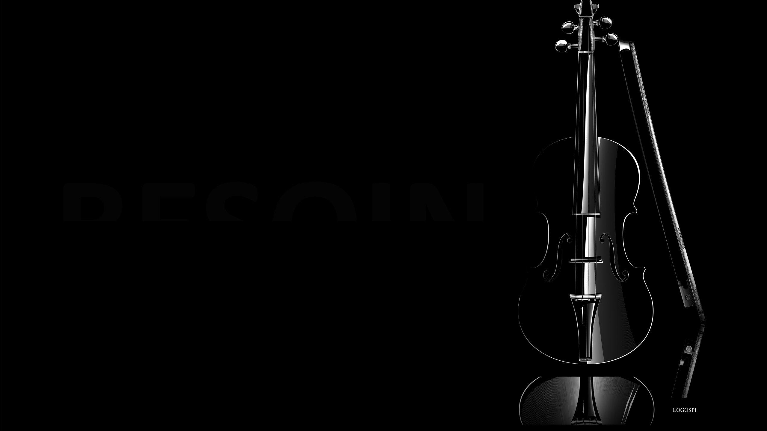 2560x1440 black violin desktop PC and Mac wallpaper
