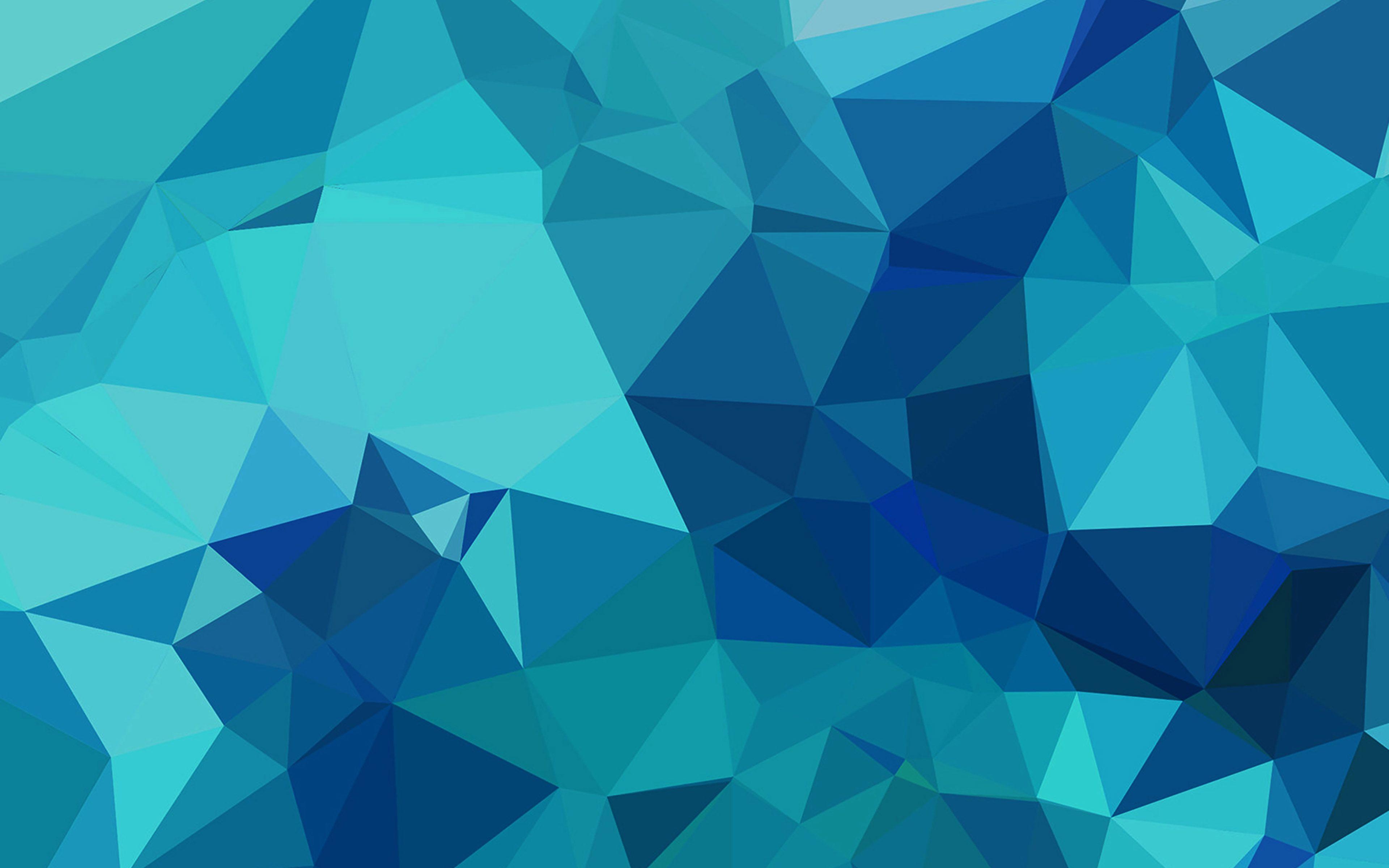 3840x2400 I Love Papers. triangle of blue patterns