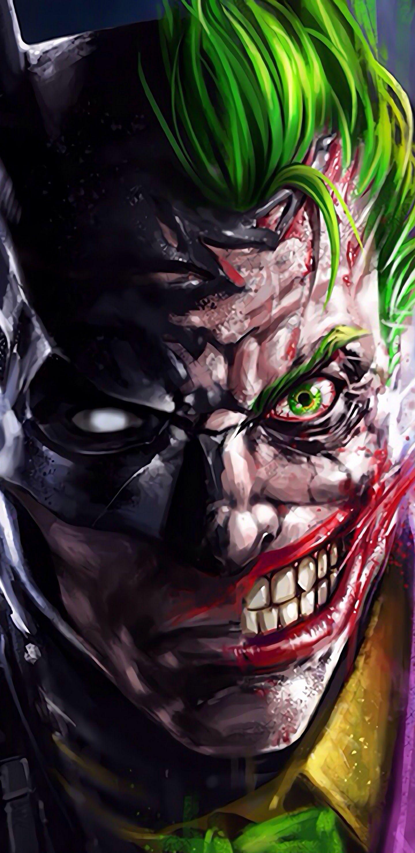 1440x2960 Batman Joker 4K Wallpaper