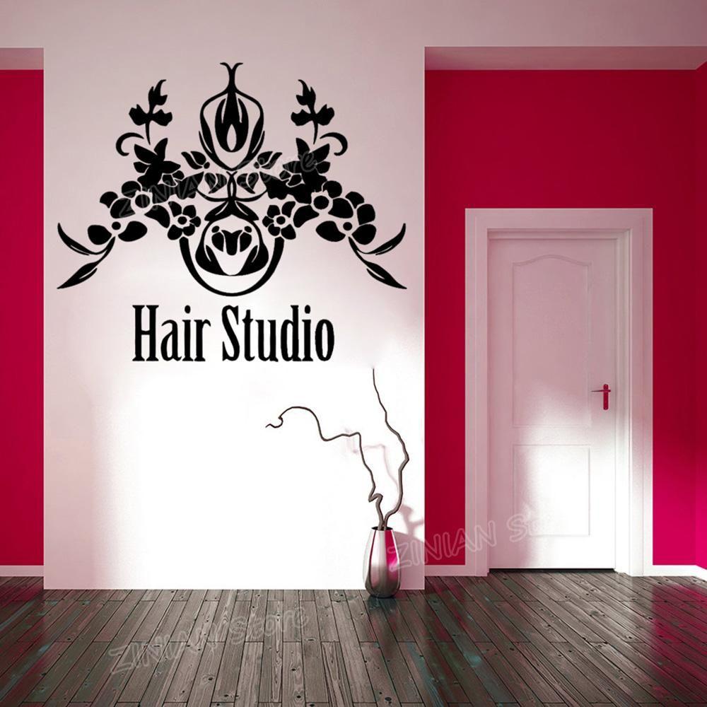 1000x1000 Hair Studio Logo Sign Wall Decal Barber Shop Wall Window Decor Stickers Hair Salon Hairstyle Wallpaper Home Decor Posters Stickers Wall Decor Stickers Wall Decoration From Onlinegame, $8.06.