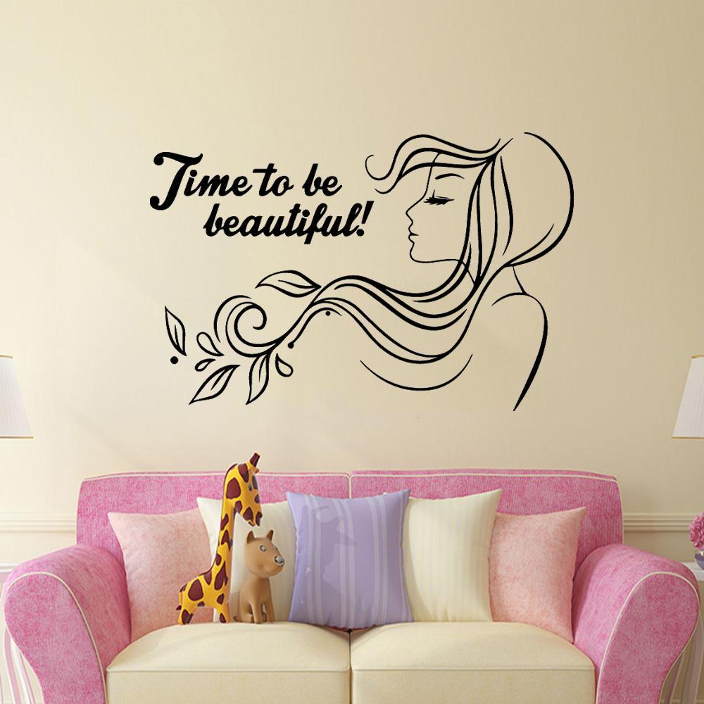 1000x1000 Beautiful Phrase Beauty Spa Vinyl Wall Decal Hair Salon Woman Art Sticker Mural Wallpaper Girls Bedroom Decals Vinilo Pared Letter Wall Decals Letter Wall Stickers From Onlinegame, $11.85.
