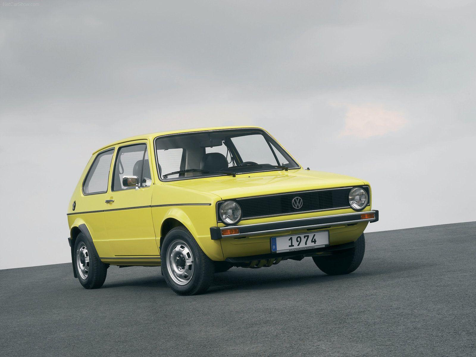 1600x1200 Wallpaper with best cars: Old Yellow Volkswagen Golf 1
