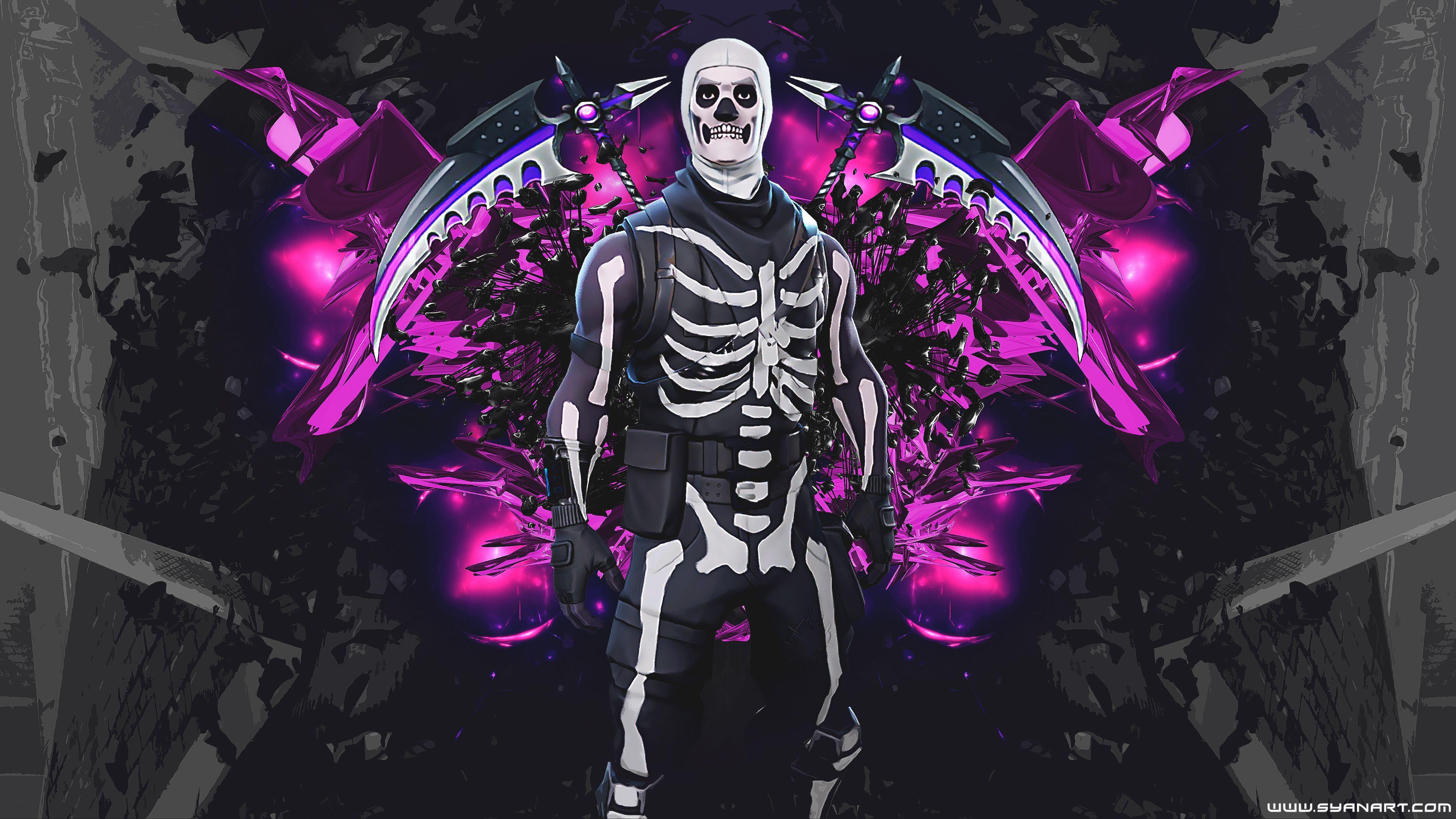 3840x2160 Skull Trooper Fortnite Wallpaper