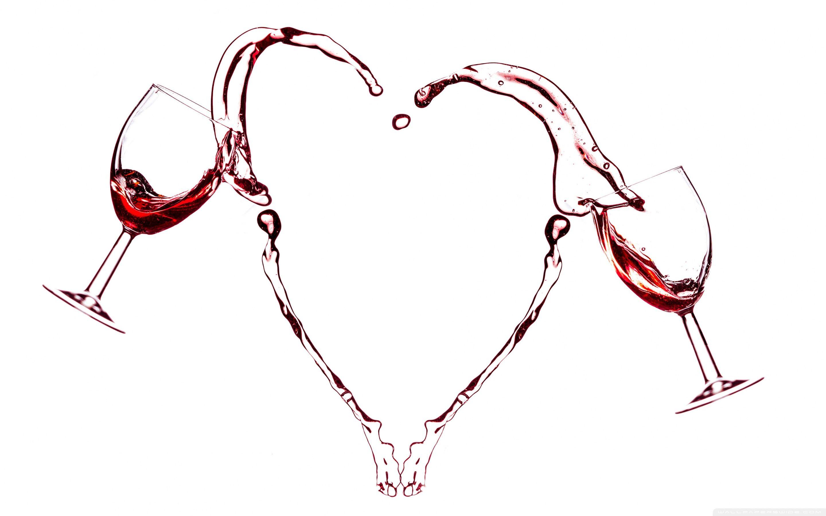 2880x1800 Download Red Wine Heart UltraHD Wallpaper