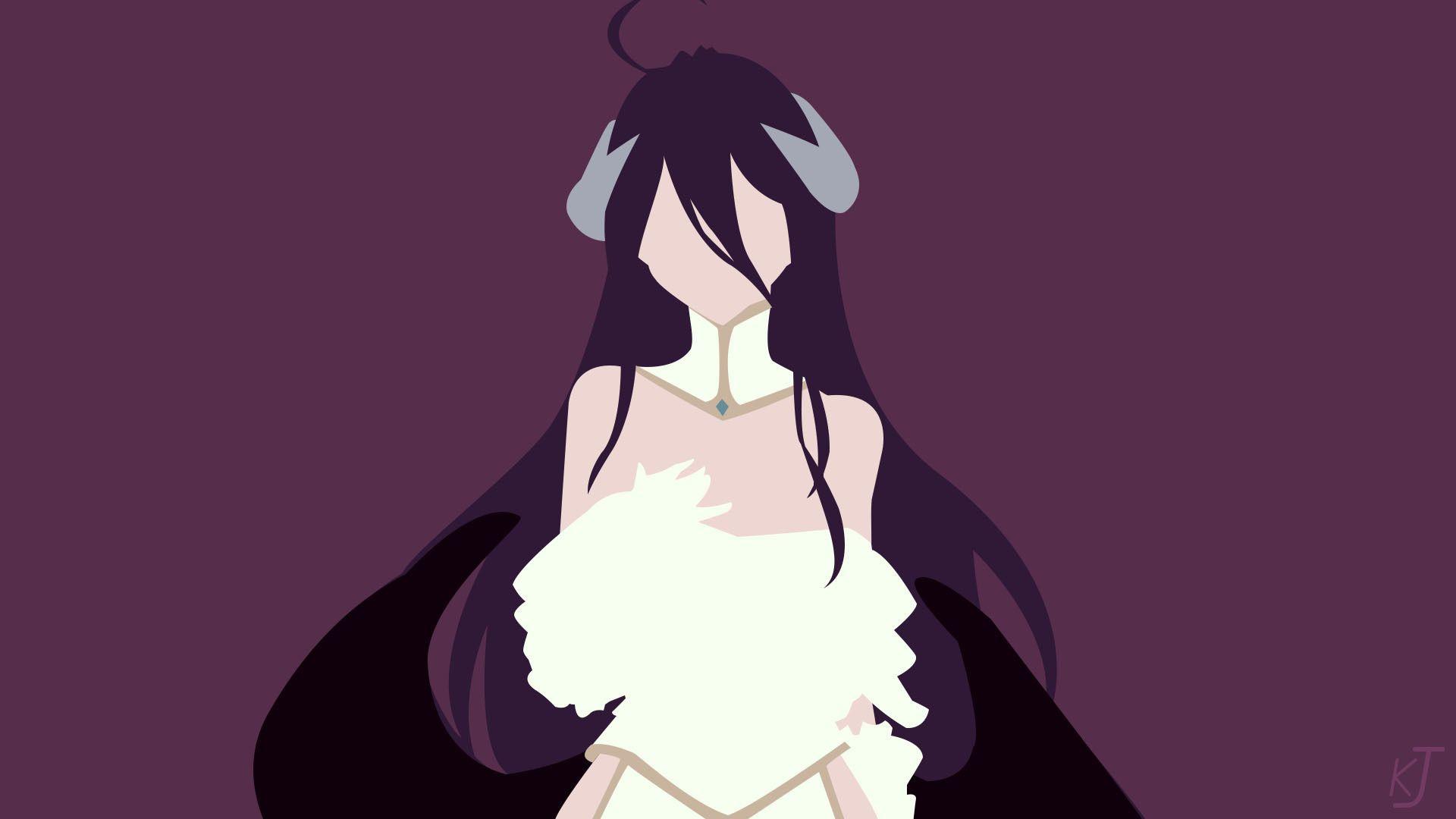 1920x1080 Desktop wallpaper minimal, albedo, overlord, anime girl, art, HD image, picture, background, 9155f7