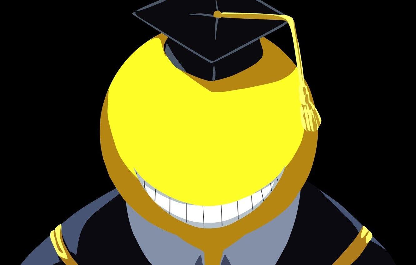 1332x850 Wallpaper ufo, game, hat, yellow, alien, smile, anime, school, assassin, asian, manga, sensei, japanese, oriental, asiatic, powerful image for desktop, section сёнэн