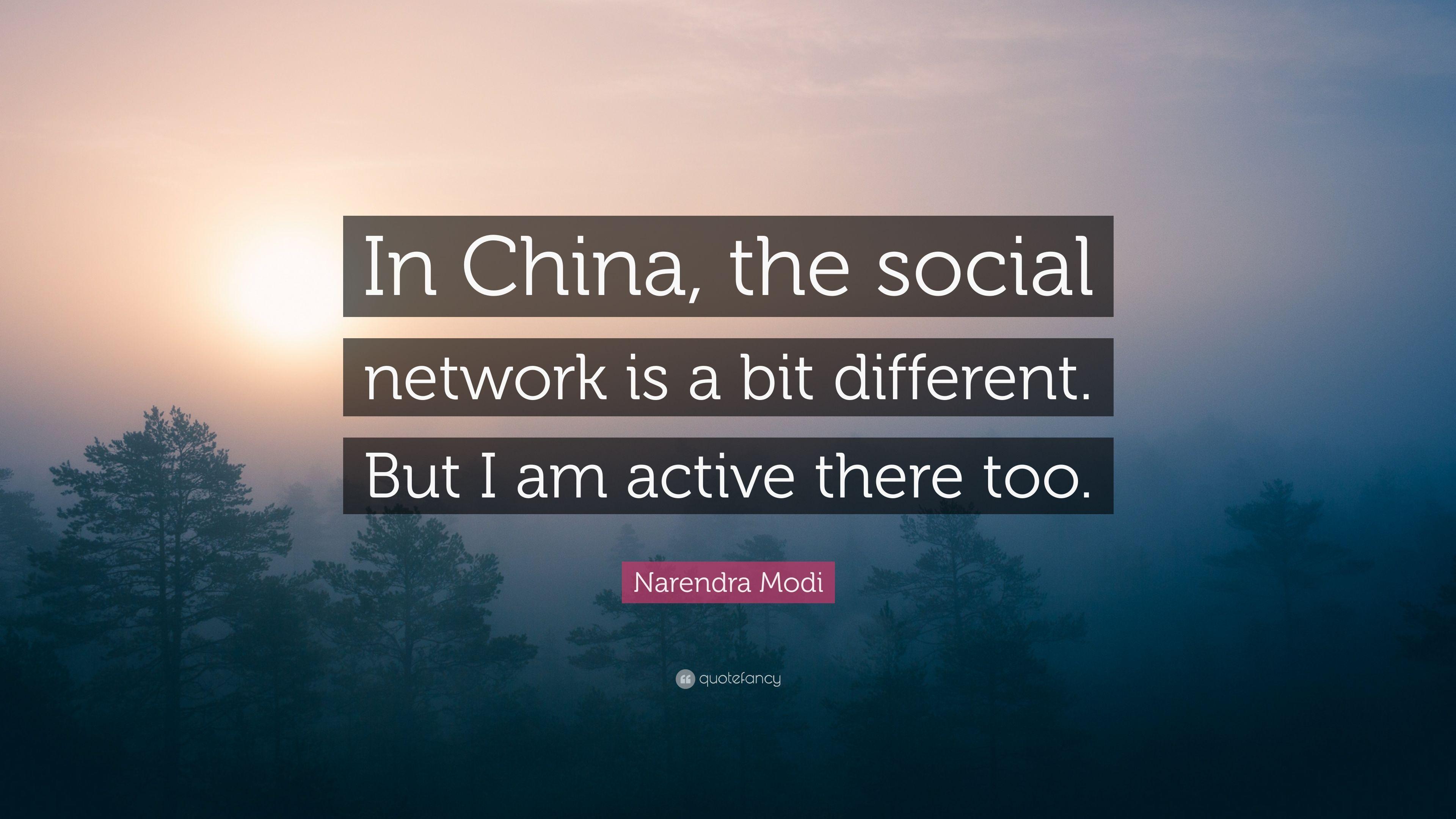 3840x2160 Narendra Modi Quote: “In China, the social network is a bit different. But I am active there too.” (7 wallpaper)