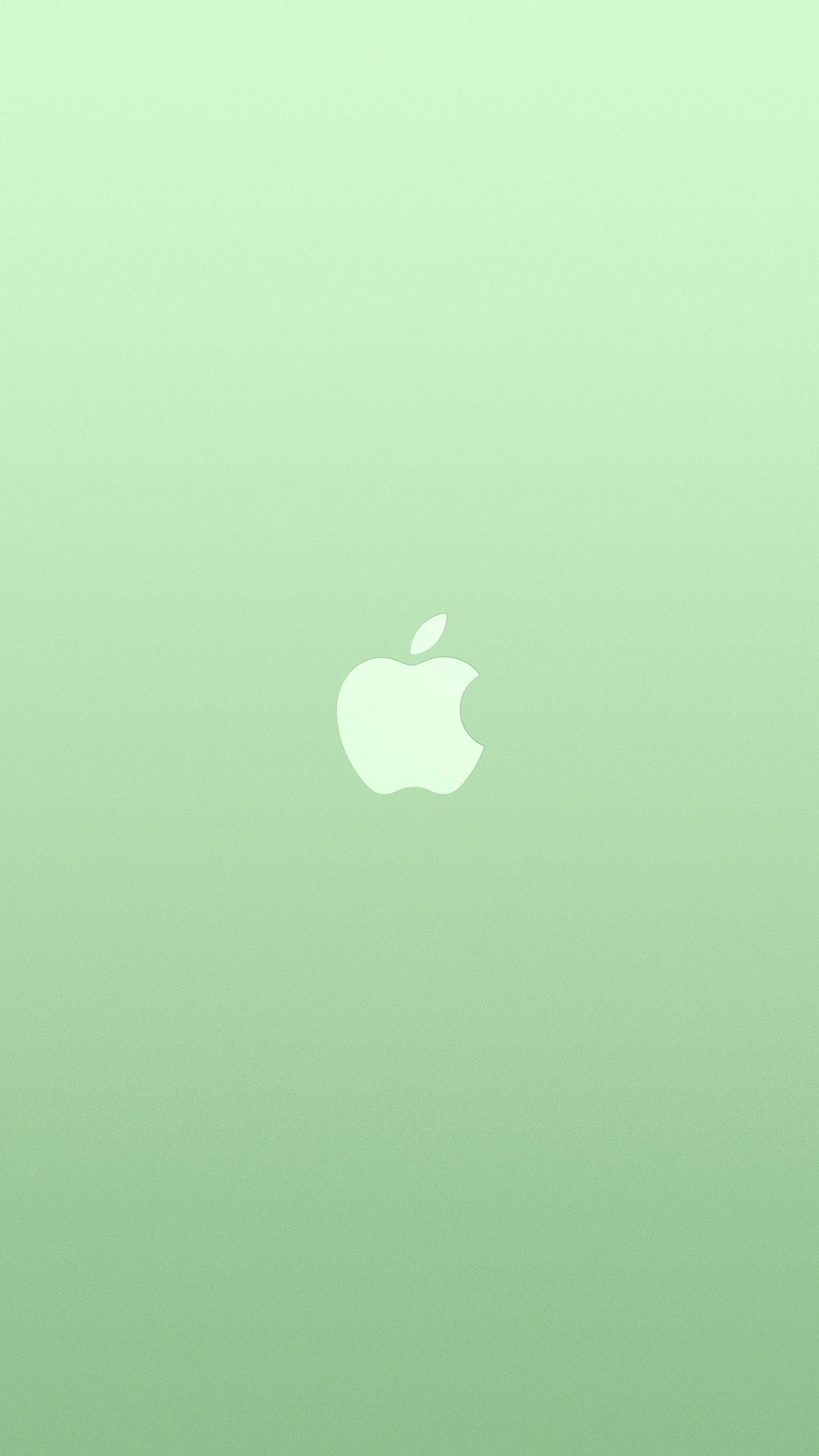 1242x2208 iPhone X wallpaper. logo apple green white minimal illustration art color