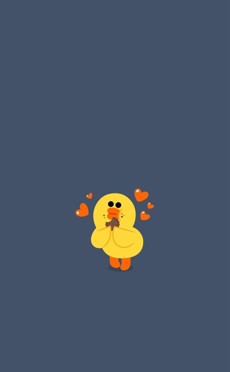740x1196 Selly wallpaper #Line #LineDeco. Wallpaper lucu, Kartu, Seni