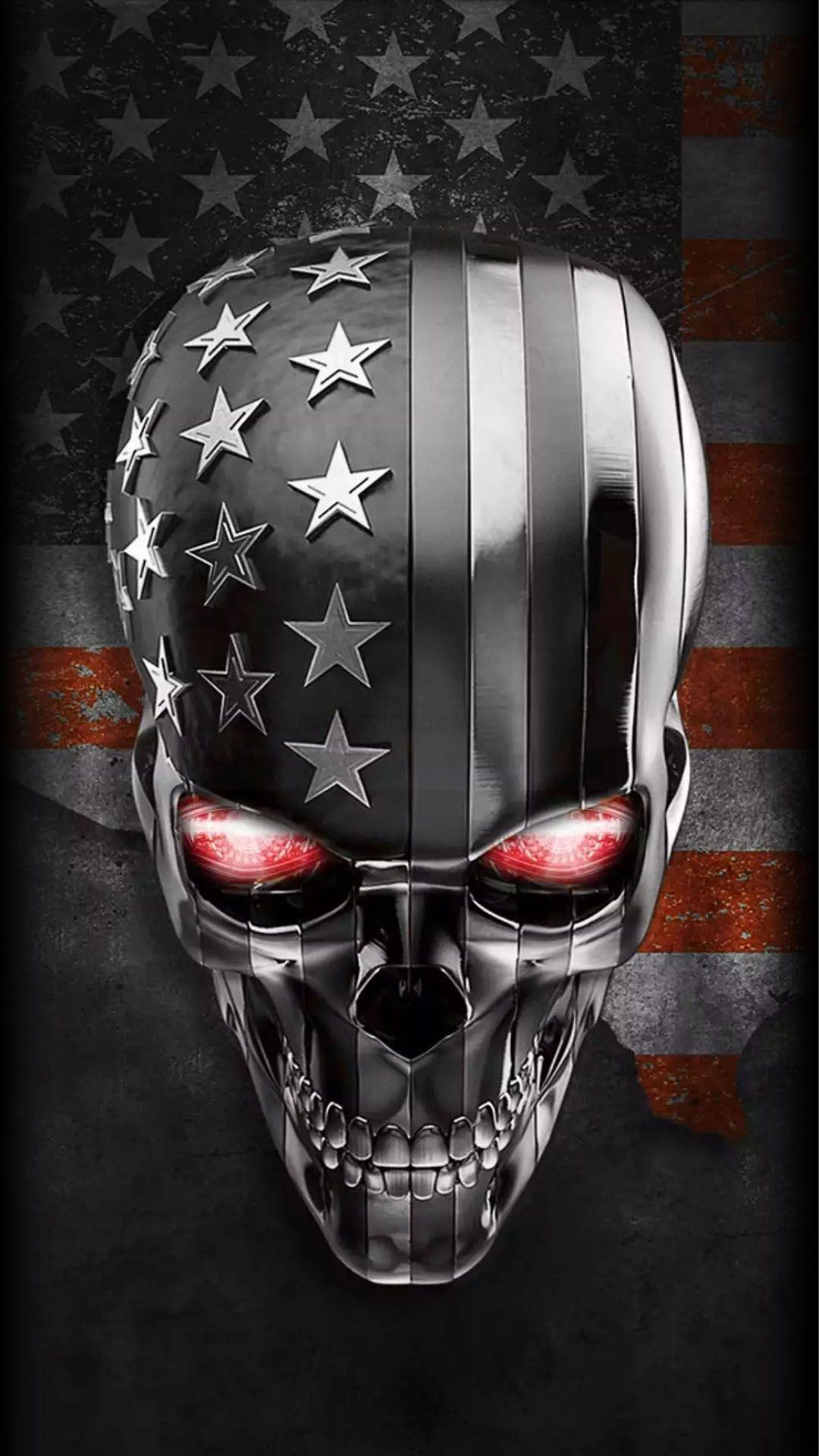Update 83+ american flag skull wallpaper best - in.cdgdbentre