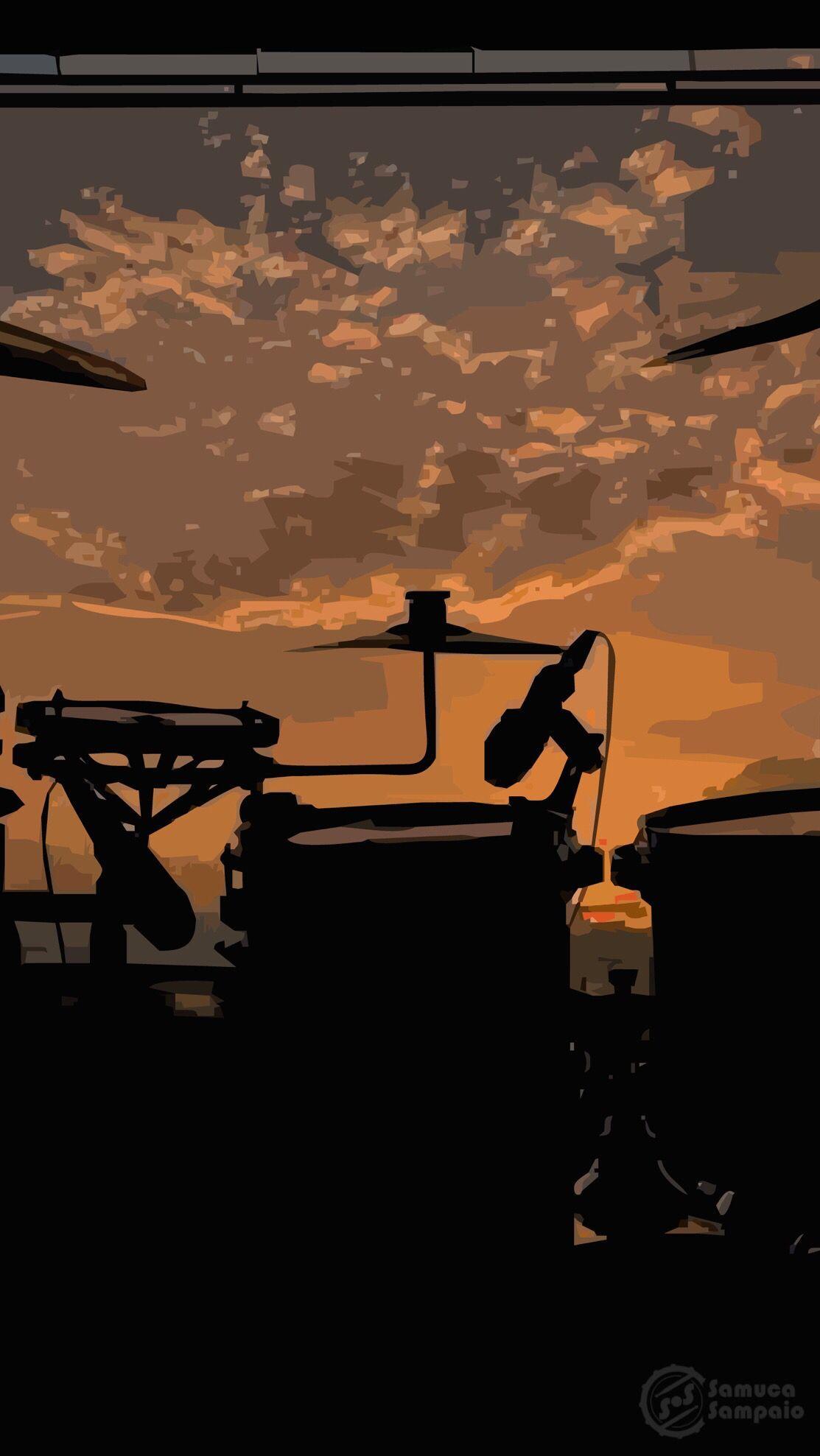 1113x1977 Orange Drums Wallpaper (dark). Baterias musicais, Instrumentos de percussão, Wallpaper