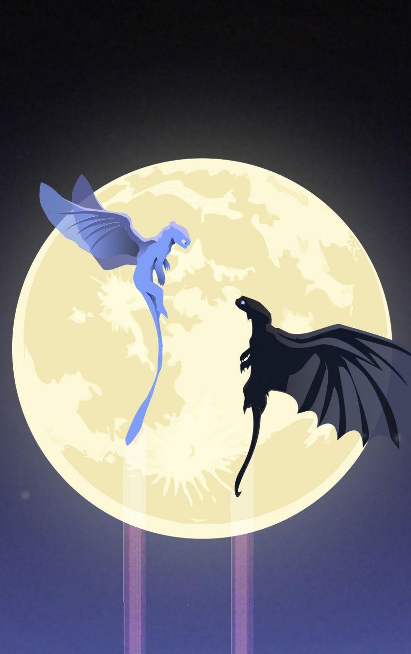 840x1336 Download Toothless and Light Fury, dragon flight, artwork wallpaper, 840x iPhone iPhone 5S, iPhone 5C, iPod Touch