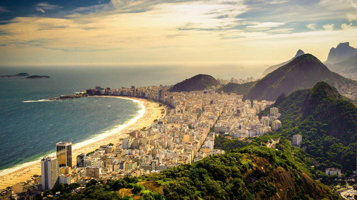 1366x768 Brazil Beach desktop PC and Mac wallpaper
