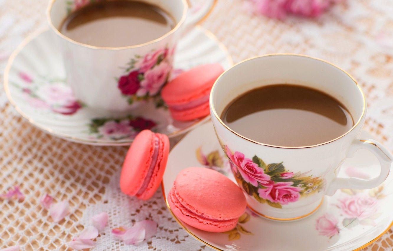 1332x850 Wallpaper coffee, food, cookies, sweets, cream, dessert, food, cup, sweet, coffee, cream, dessert, macaron, macaron image for desktop, section еда